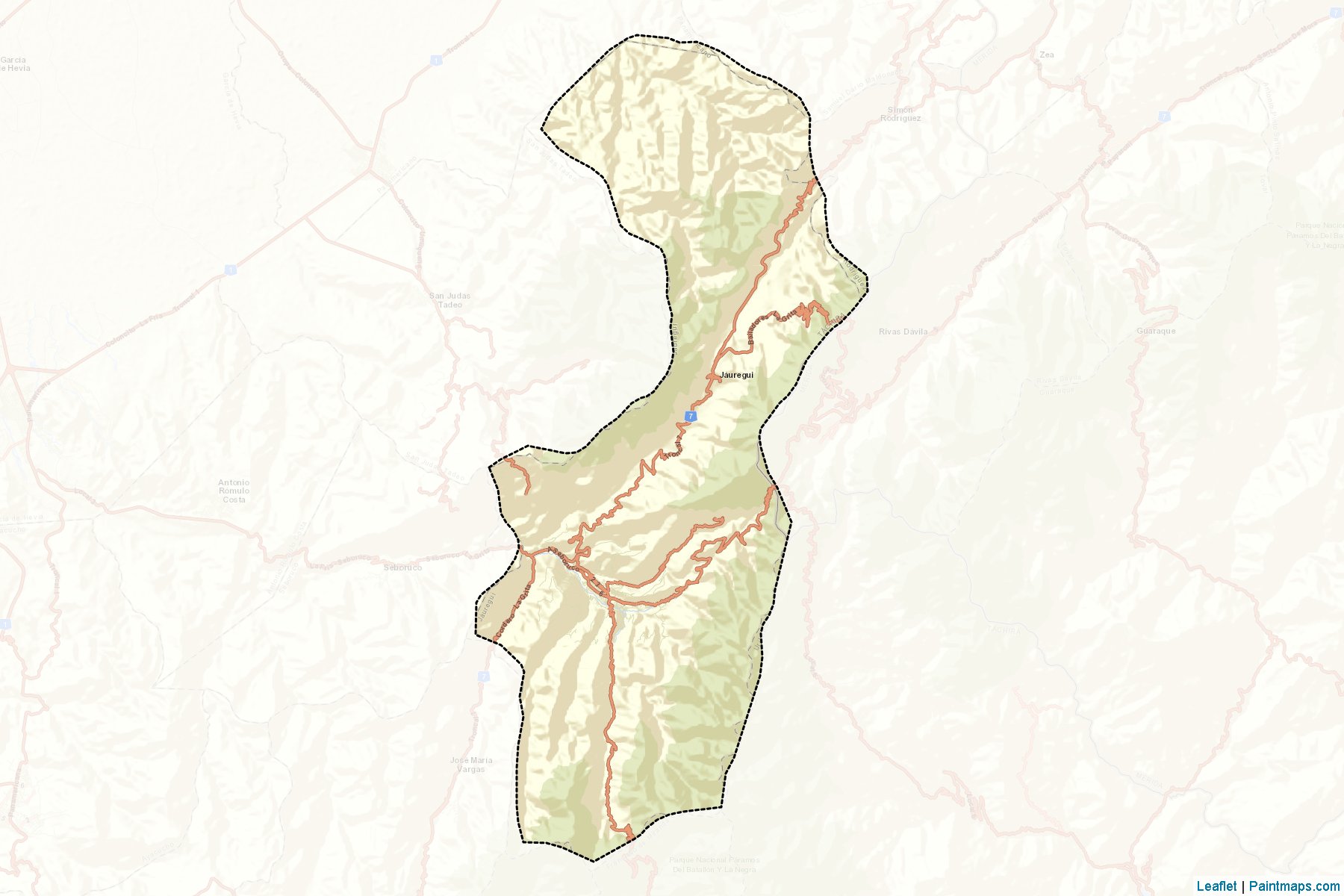 Muestras de recorte de mapas Jauregui (Táchira)-2