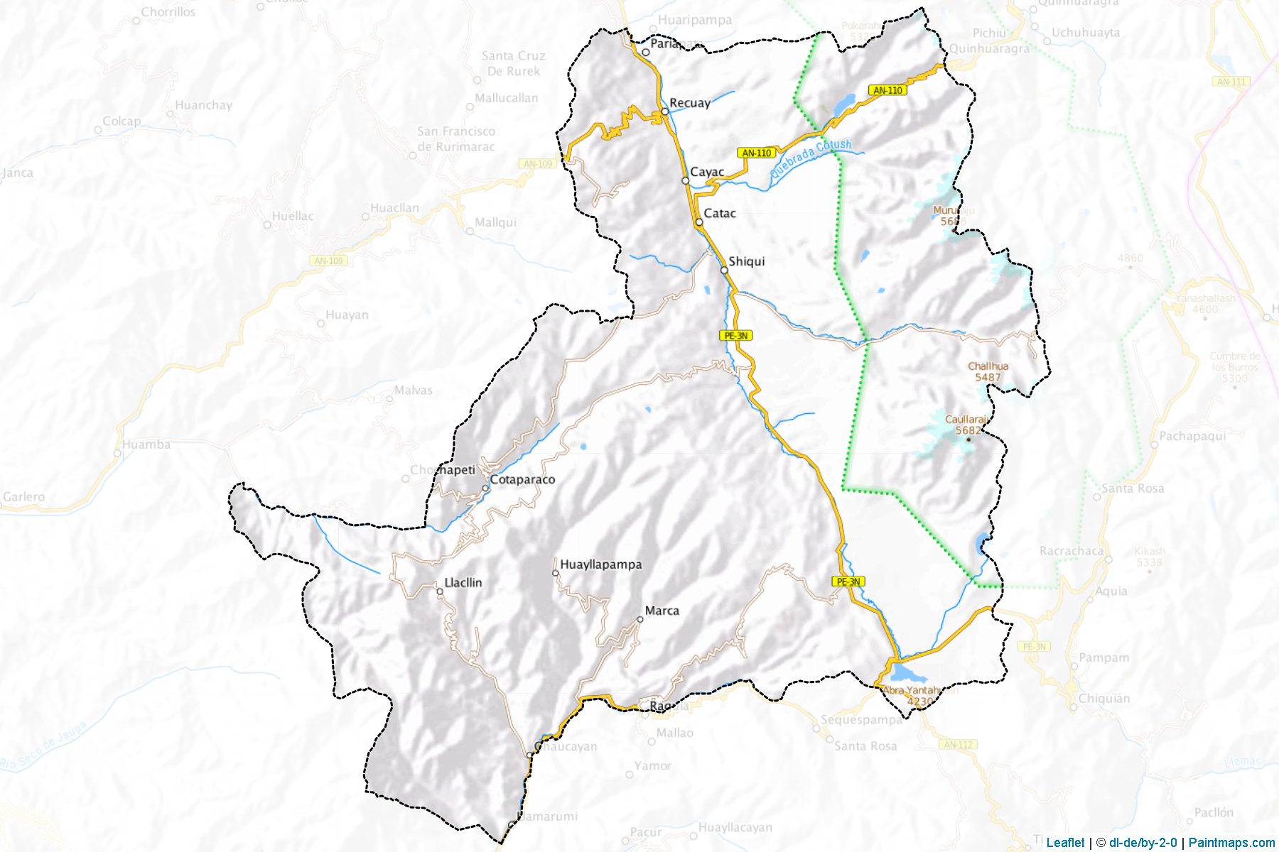 Muestras de recorte de mapas Recuay (Ancash)-1