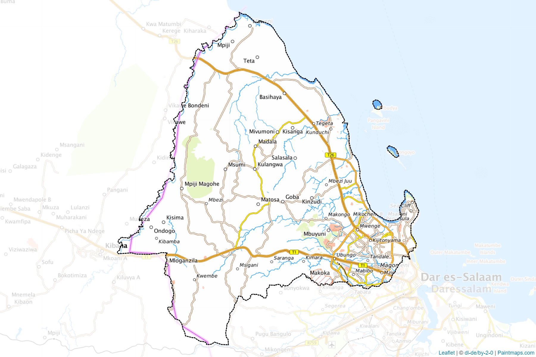 Kinondoni (Dar es Salaam) Map Cropping Samples-1