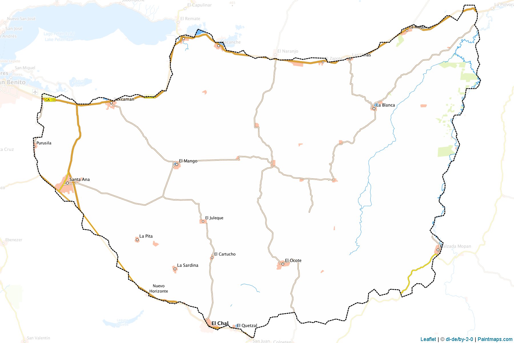 Muestras de recorte de mapas Santa Ana (Petén)-1