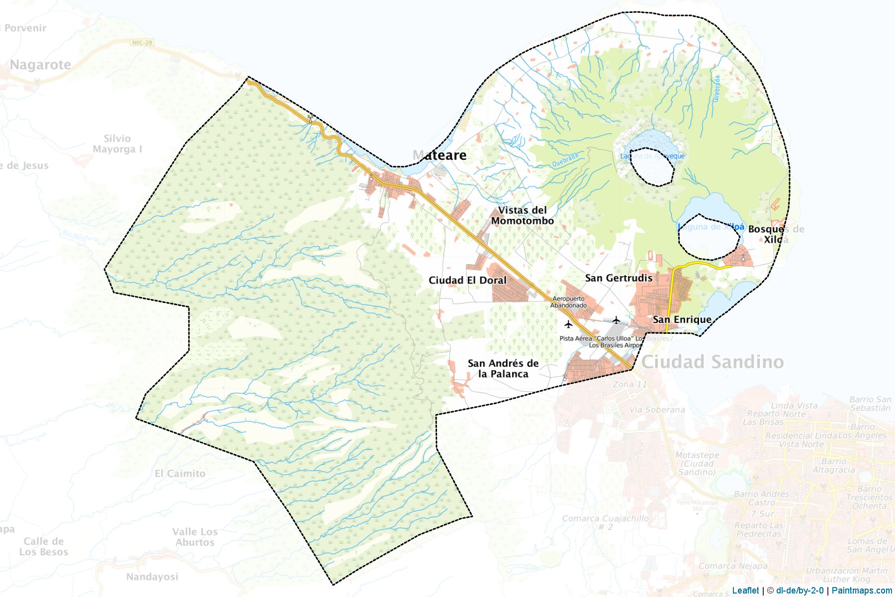 Muestras de recorte de mapas Mateare (Managua)-1