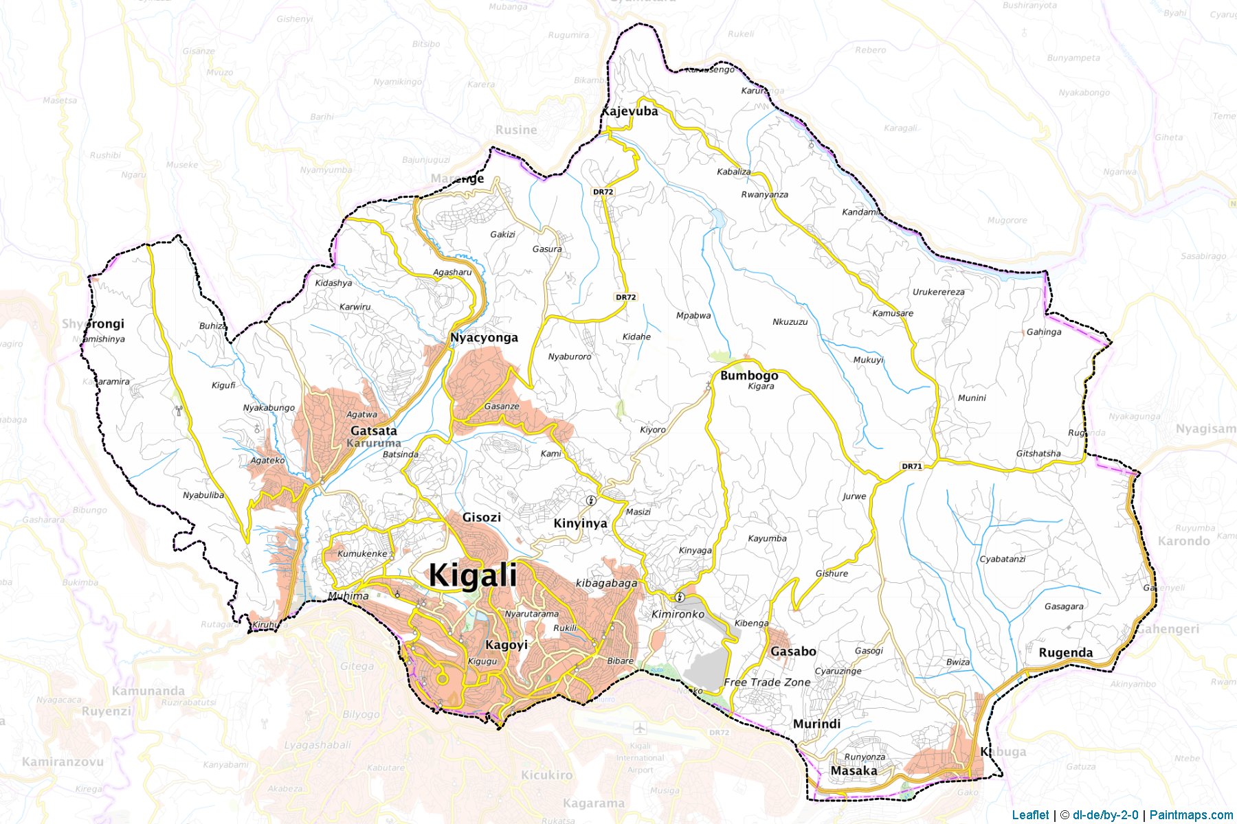 Gasabo (Kigali Eyaleti) Haritası Örnekleri-1