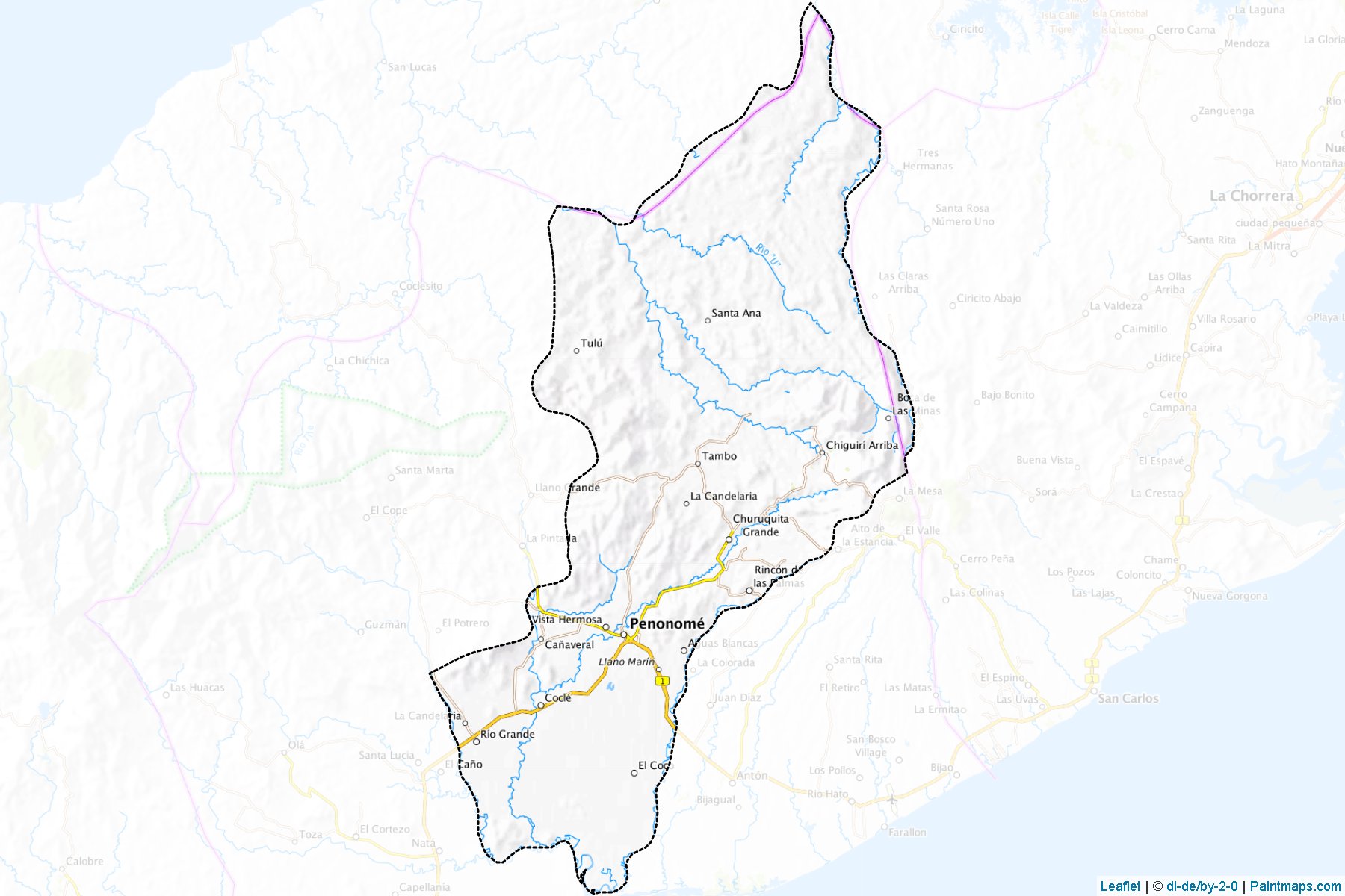 Muestras de recorte de mapas Penonomé (Coclé)-1