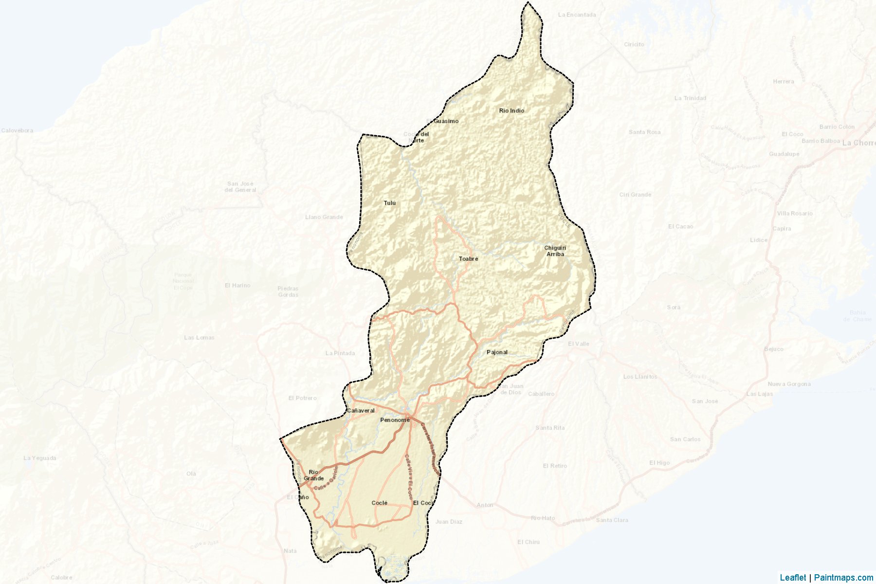 Muestras de recorte de mapas Penonomé (Coclé)-2