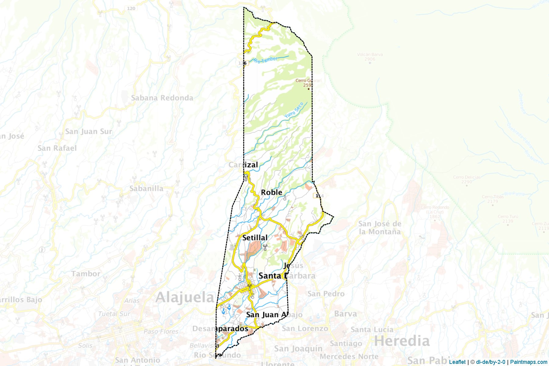 Muestras de recorte de mapas Santa Barbara (Heredia)-1