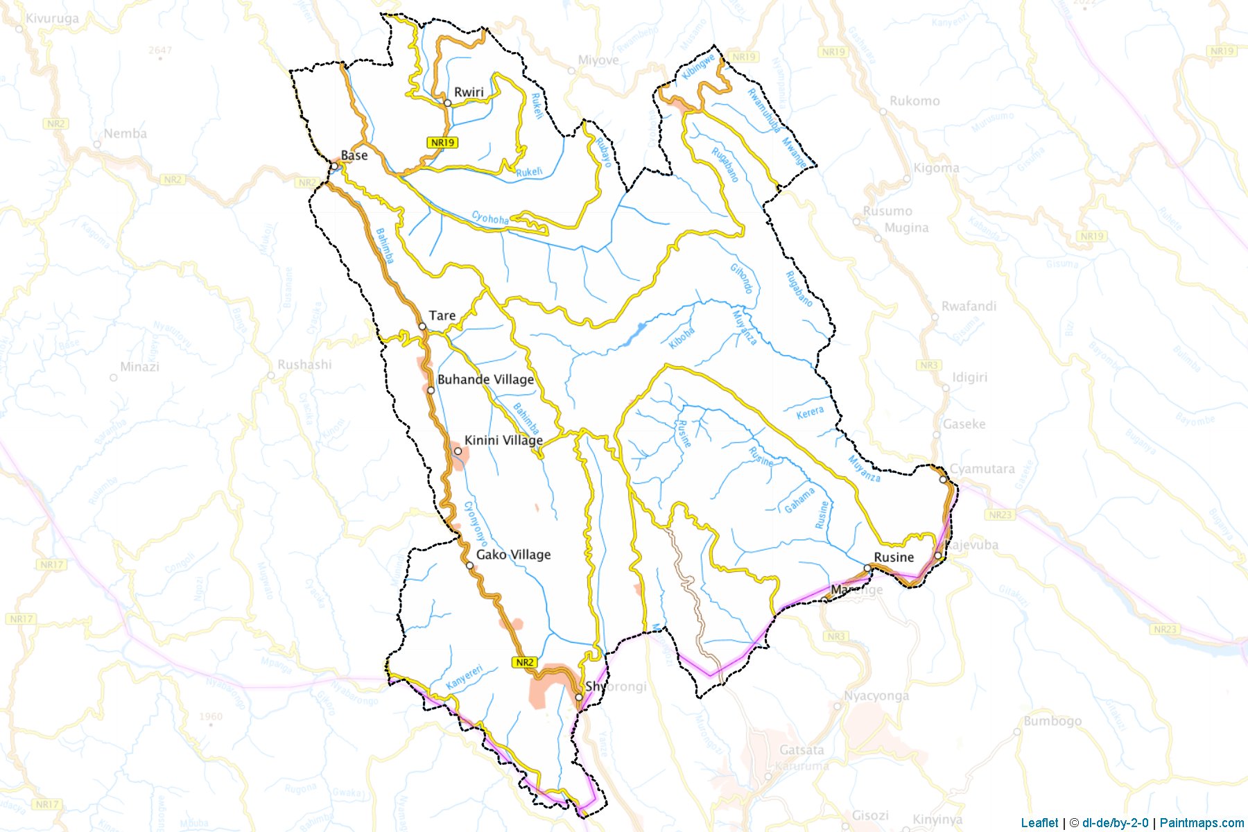 Muestras de recorte de mapas Rulindo (Northern)-1