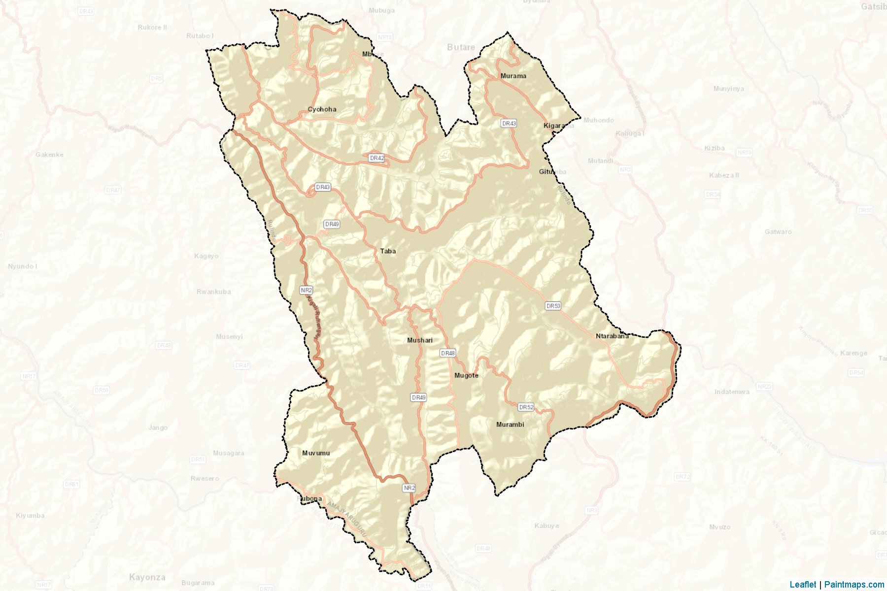 Muestras de recorte de mapas Rulindo (Northern)-2