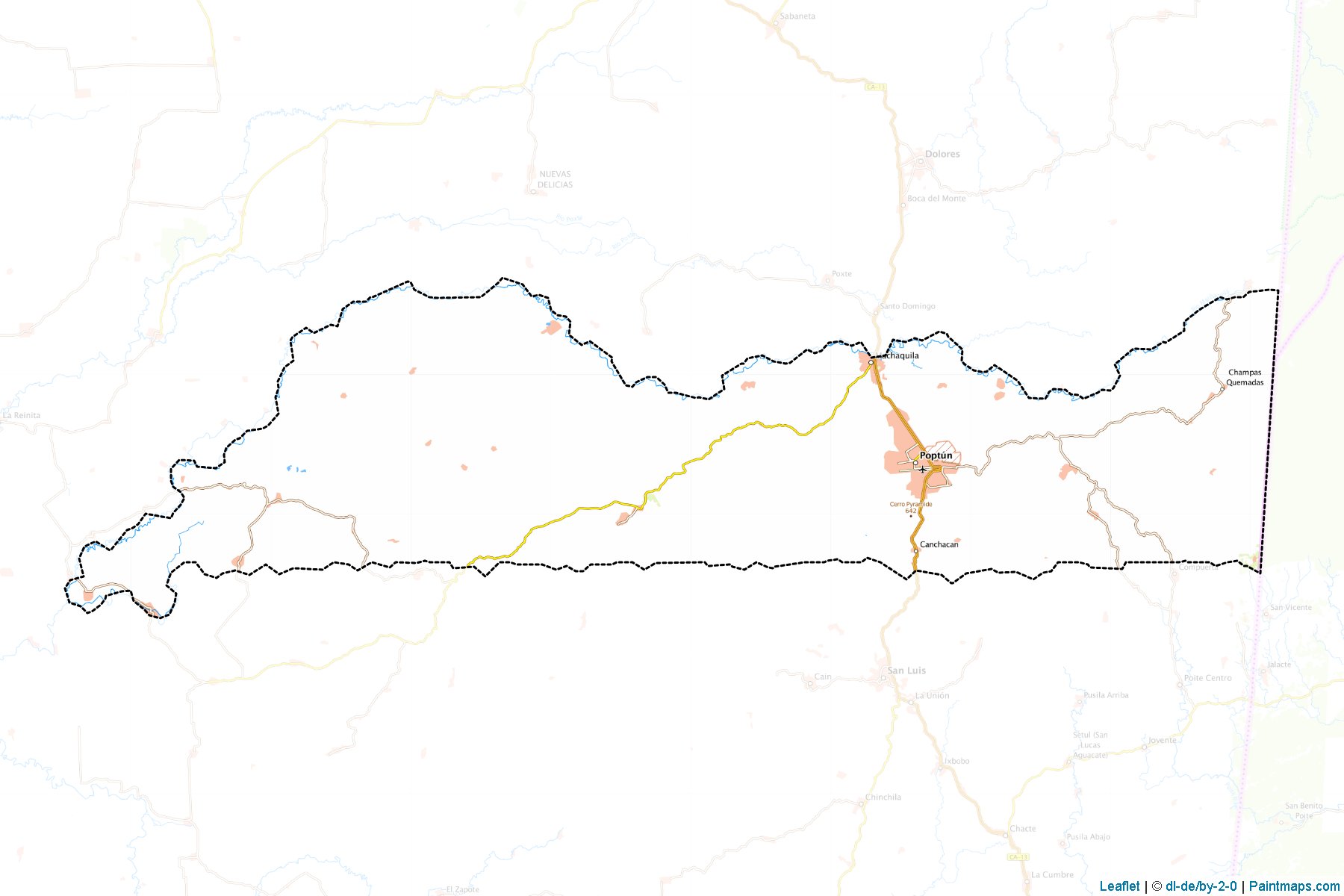 Muestras de recorte de mapas Poptun (Petén)-1