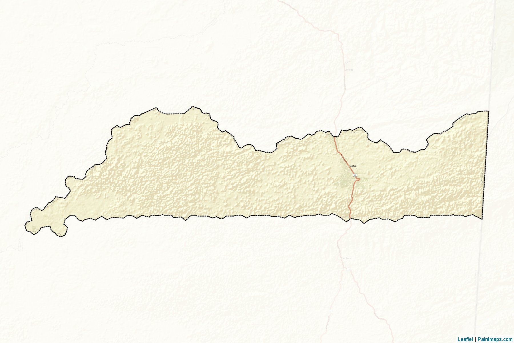 Muestras de recorte de mapas Poptun (Petén)-2