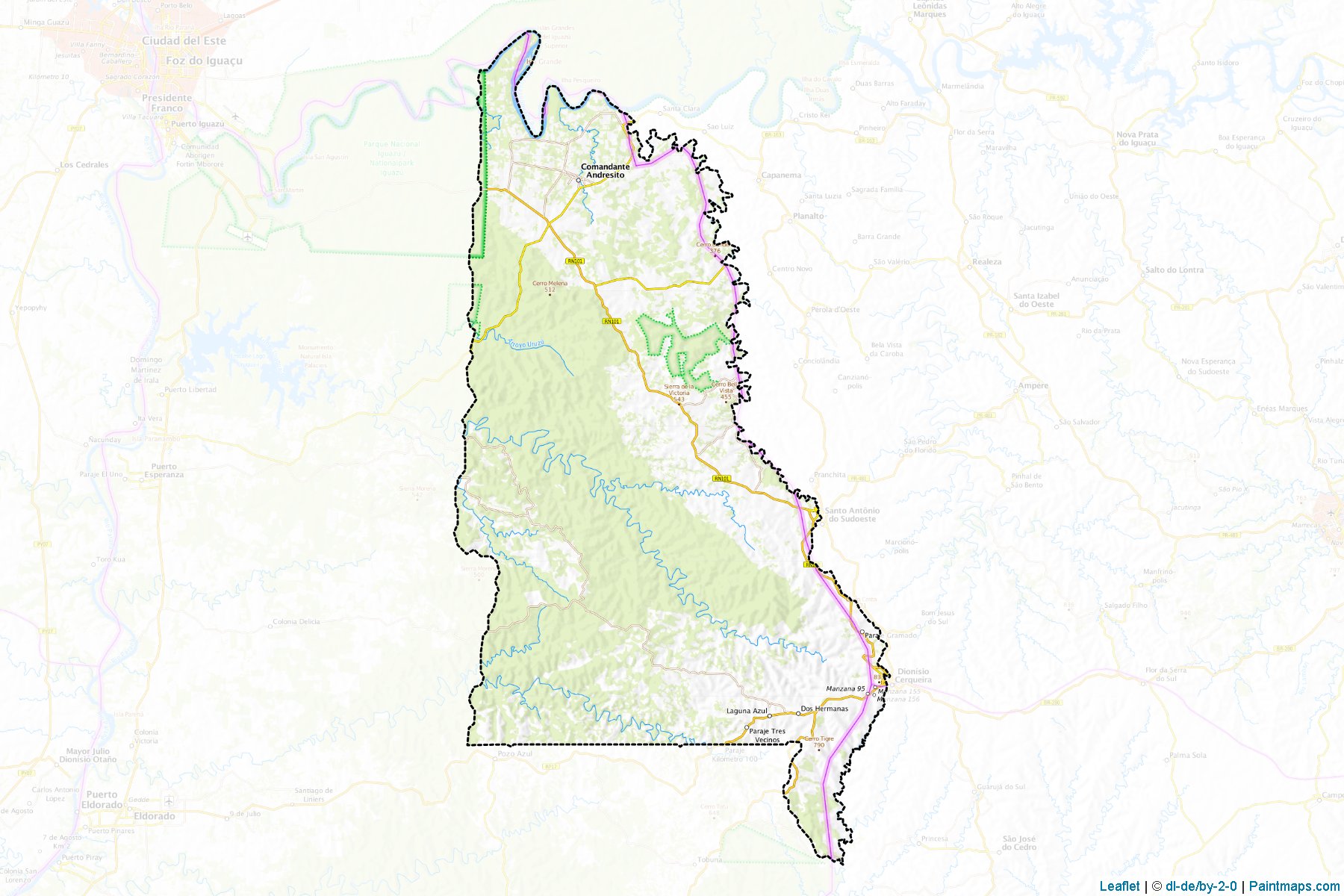 General Manuel Belgrano (Misiones) Map Cropping Samples-1