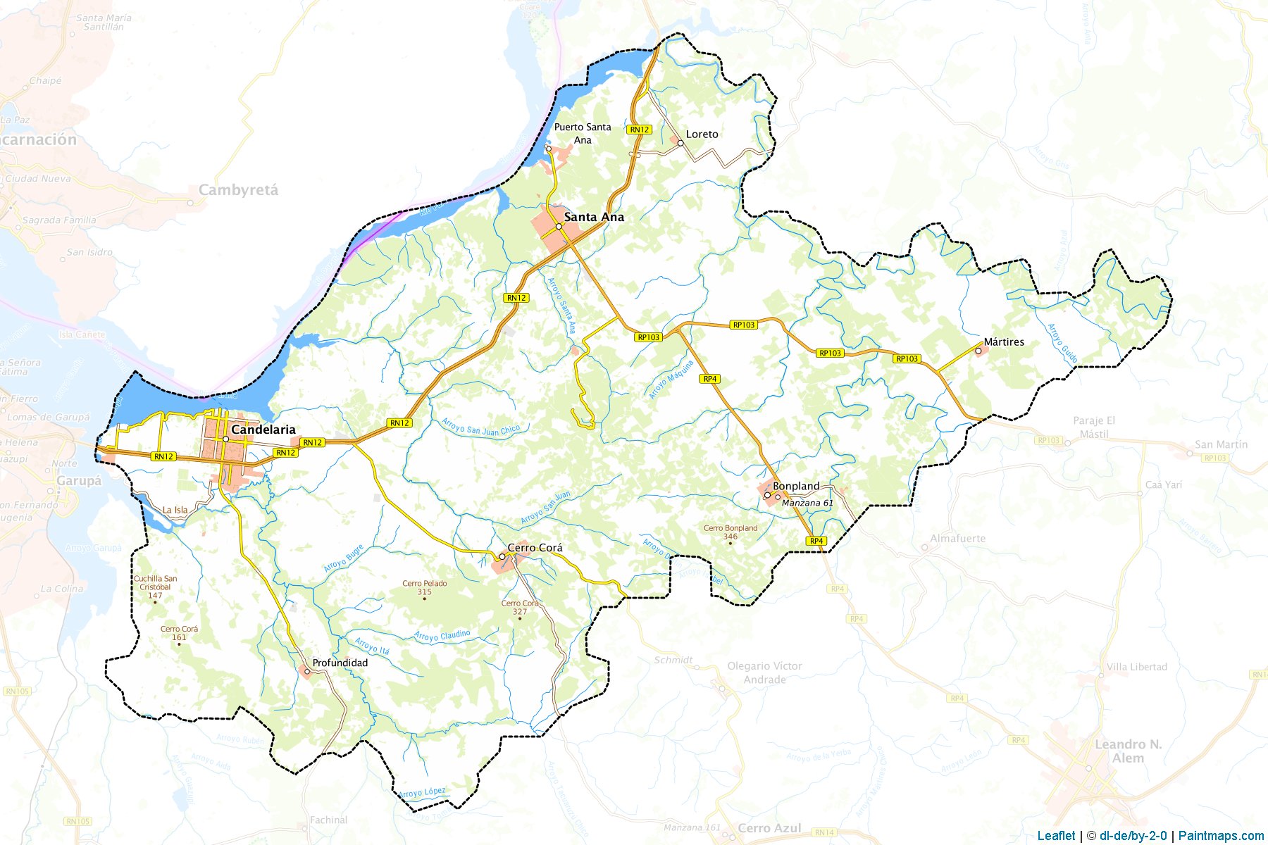 Candelaria (Misiones) Map Cropping Samples-1