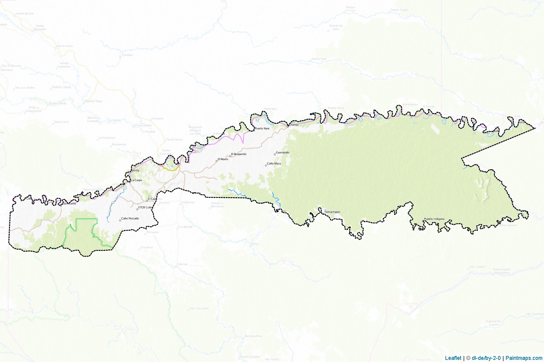 San José Del Guaviare (Guaviare) Map Cropping Samples-1