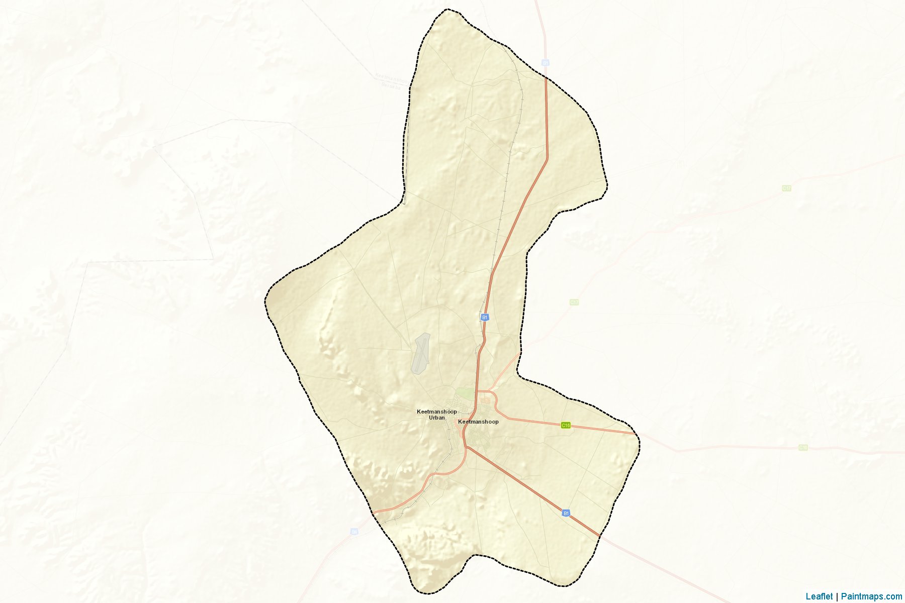 Muestras de recorte de mapas Keetmanshoop Urban (Karas)-2