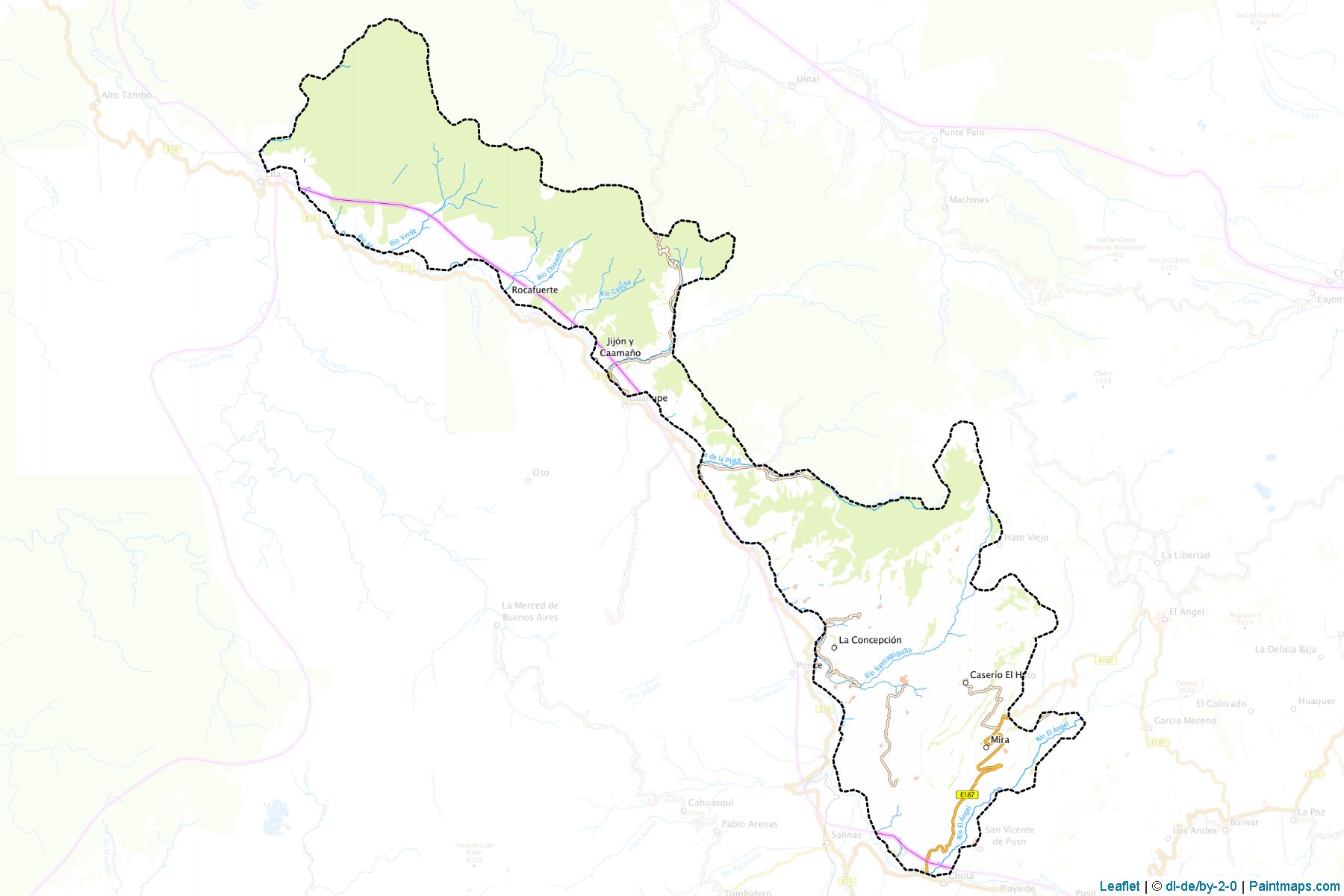 Muestras de recorte de mapas Mira (Carchi)-1