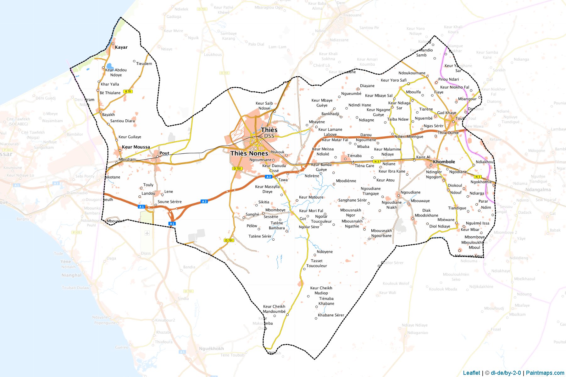 Muestras de recorte de mapas Thies (Thies)-1