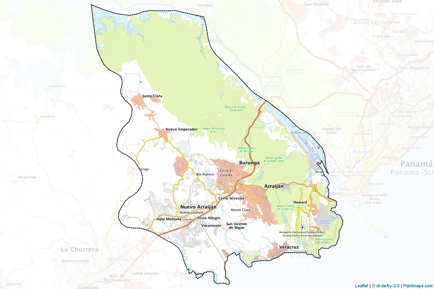 Muestras de recorte de mapas Arraijan (Panama Oeste)-1