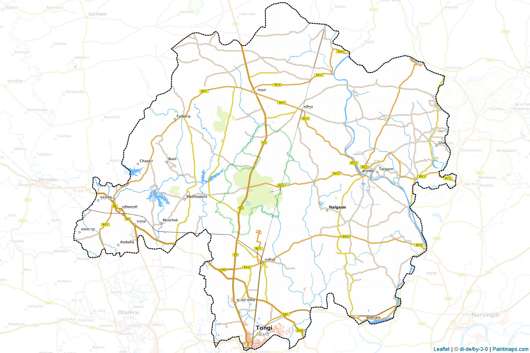 Gazipur (Dhaka) Map Cropping Samples-1