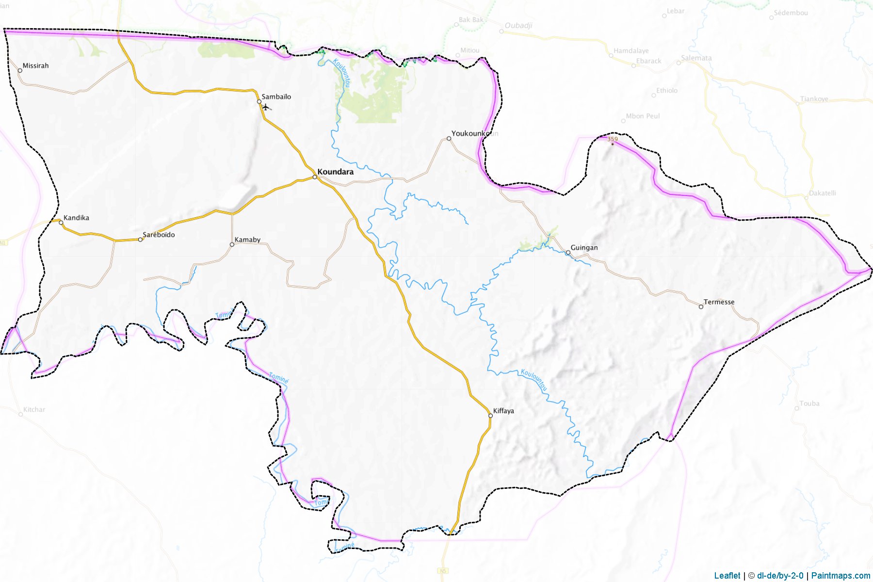 Koundrata Prefecture (Koundara) Haritası Örnekleri-1