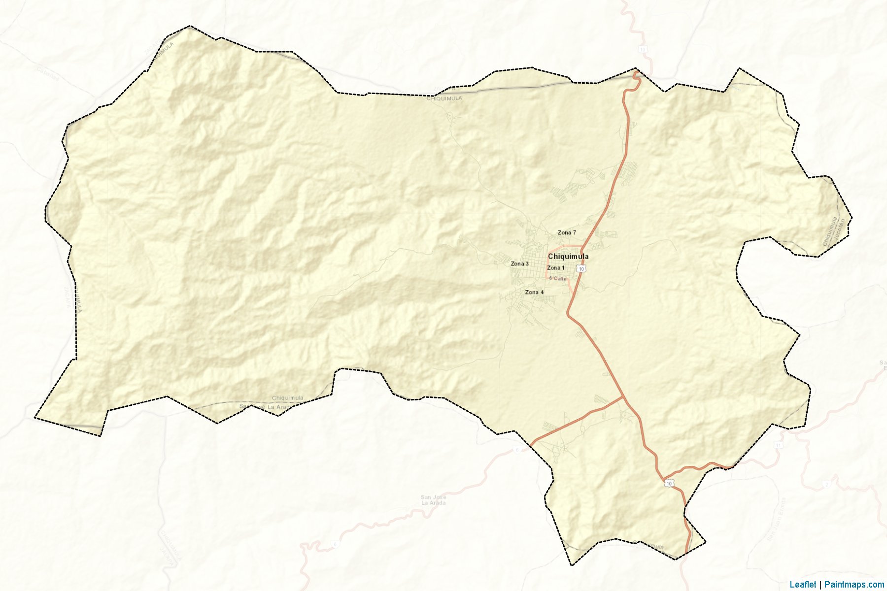 Muestras de recorte de mapas Chiquimula (Chiquimula)-2