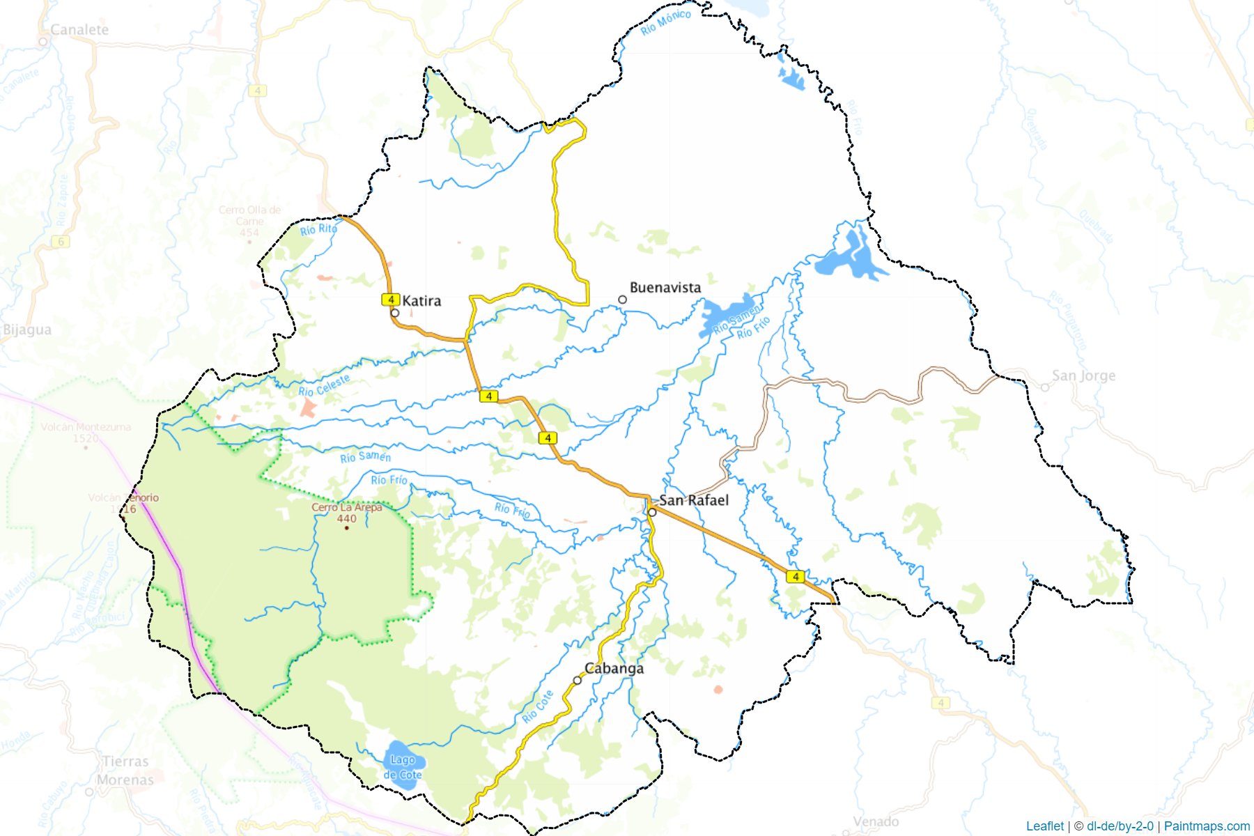 Muestras de recorte de mapas Guatuso (Alajuela)-1