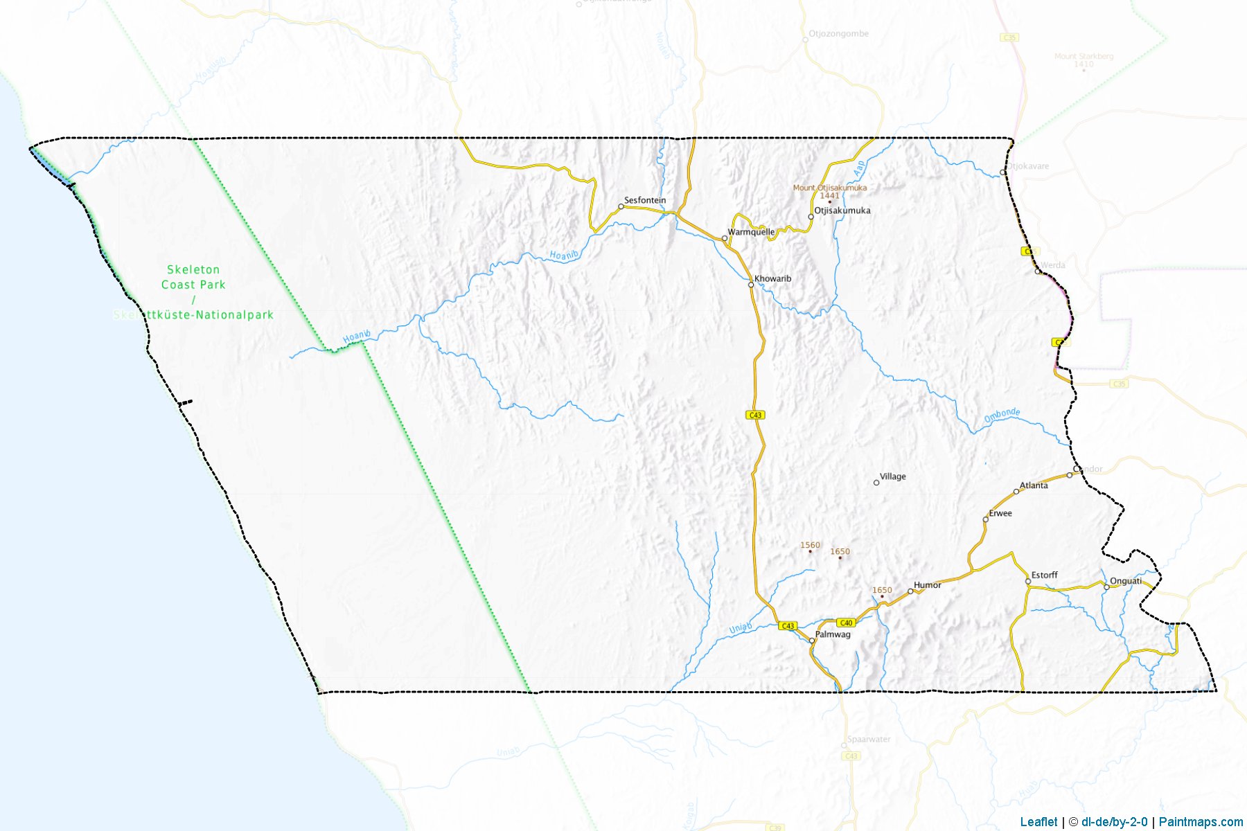 Muestras de recorte de mapas Sesfontein (Kunene)-1