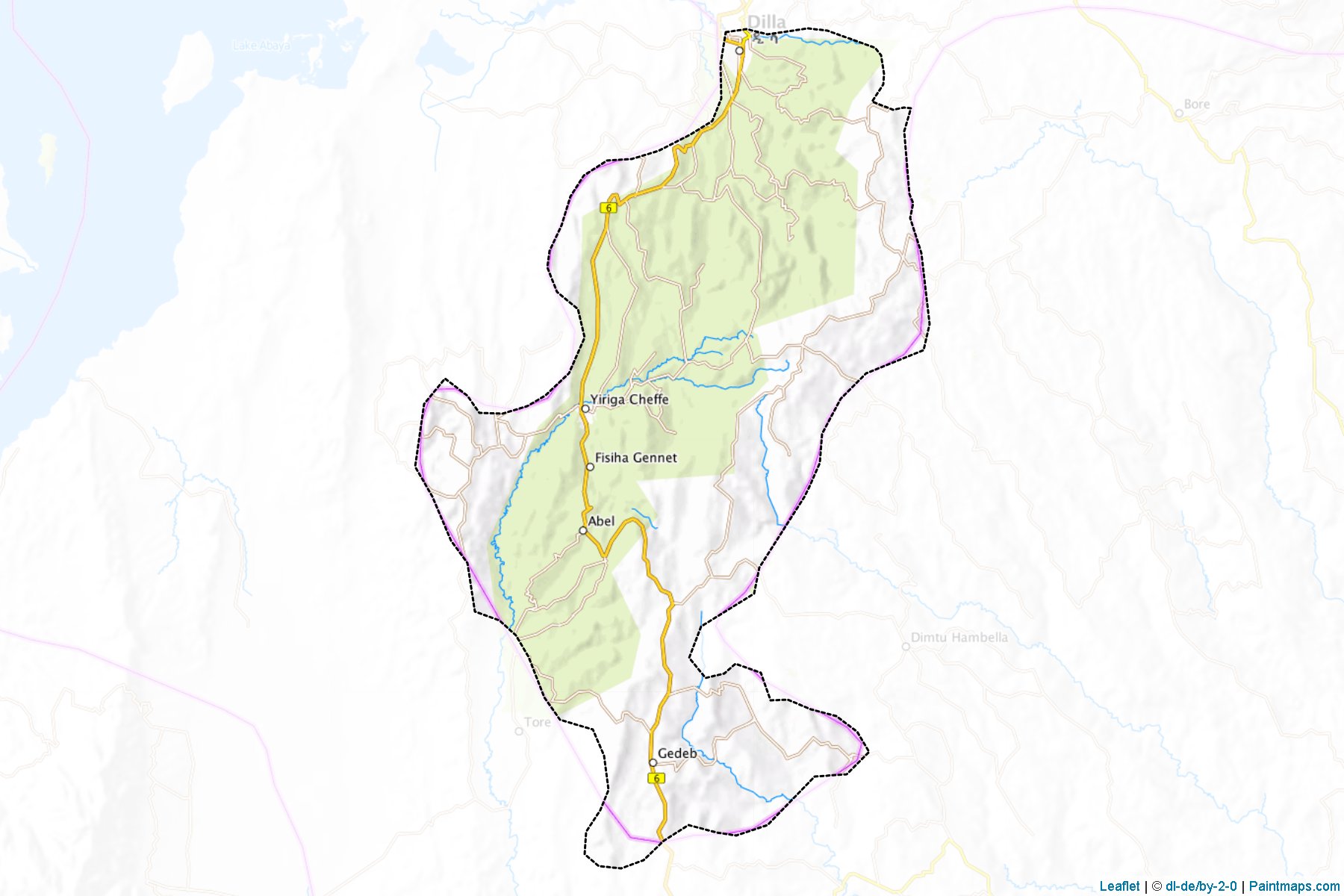 Muestras de recorte de mapas Gedeo (Southern Nations, Nationalities and Peoples)-1