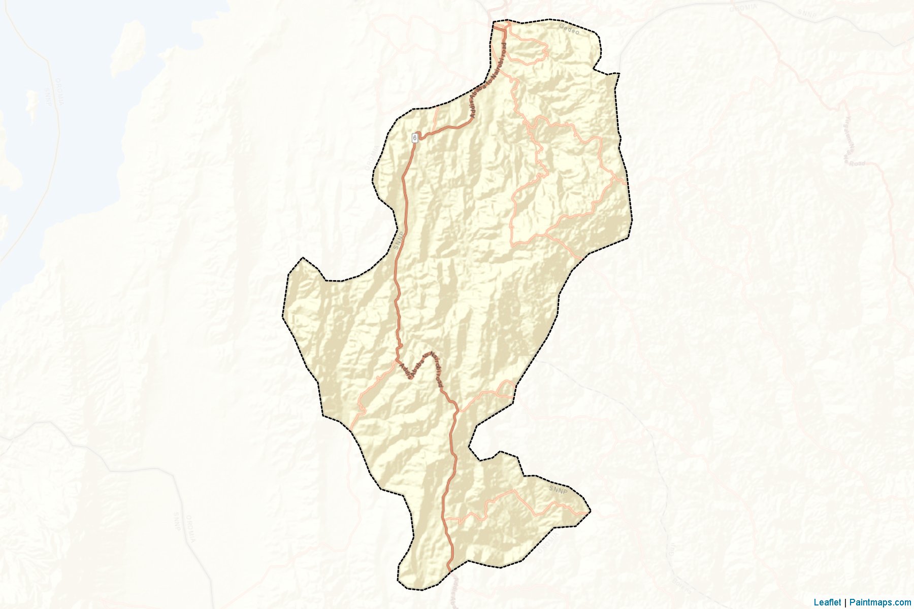 Muestras de recorte de mapas Gedeo (Southern Nations, Nationalities and Peoples)-2