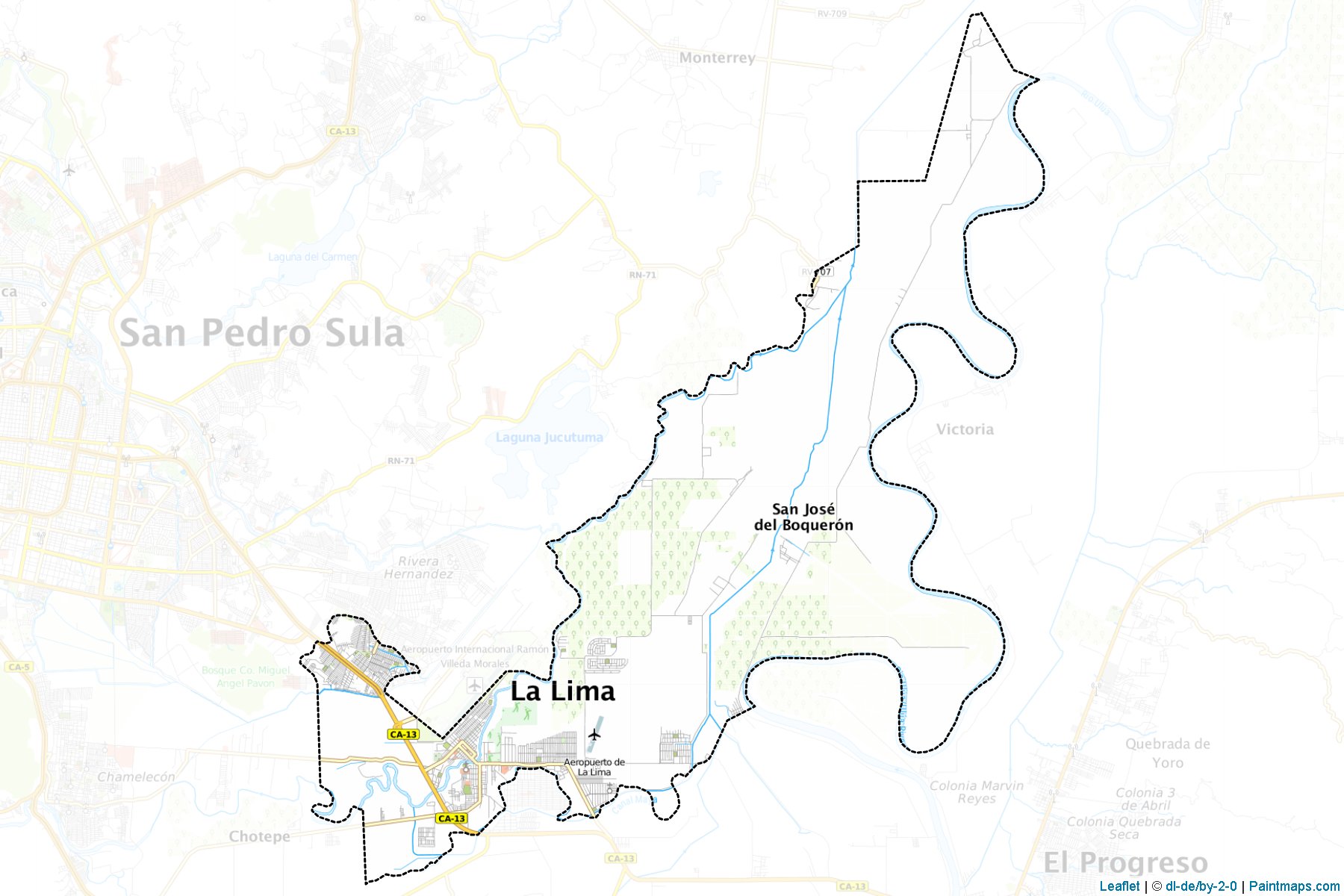 Muestras de recorte de mapas La Lima (Cortés)-1