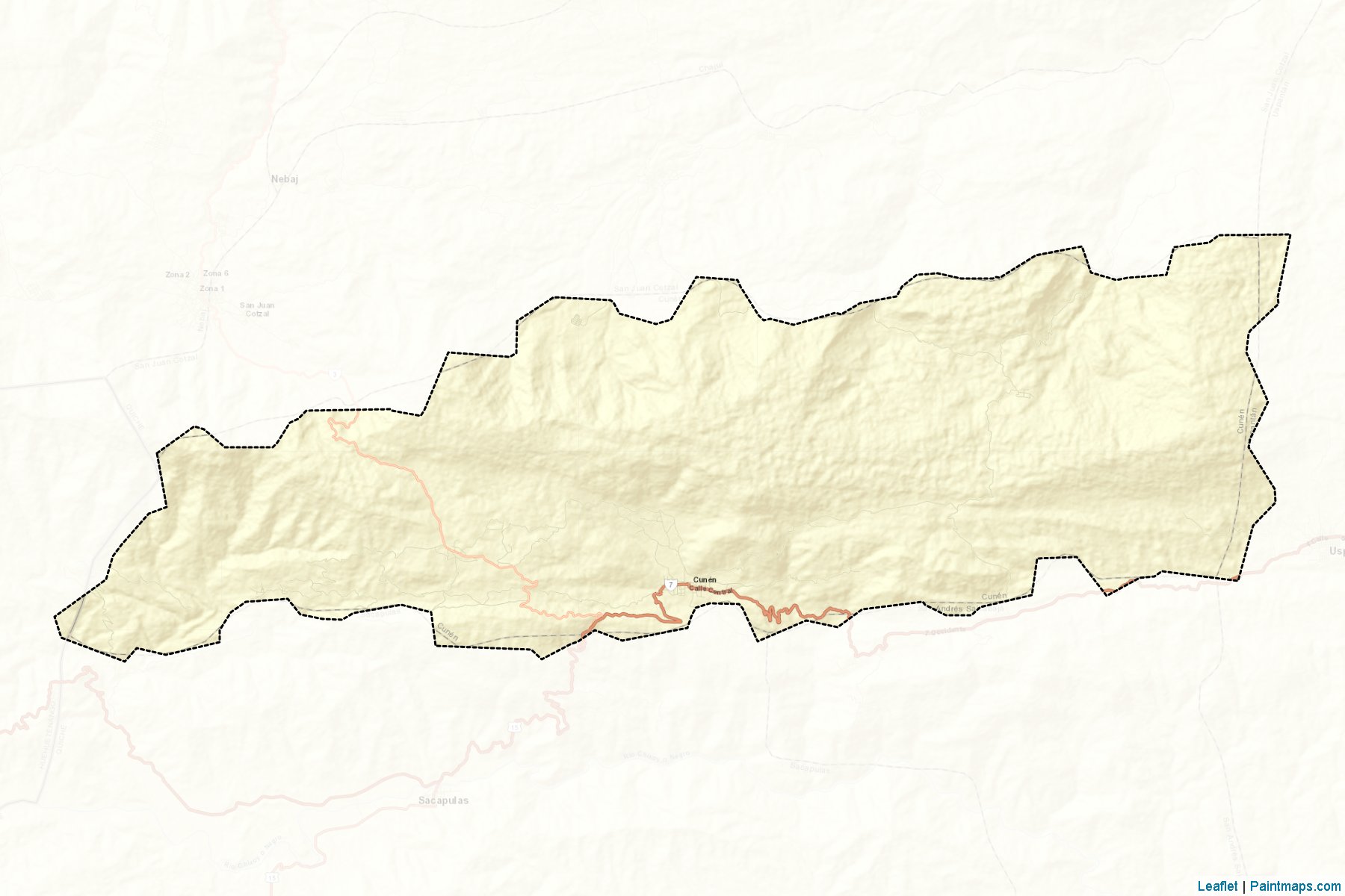 Muestras de recorte de mapas Cunen (Quiché)-2