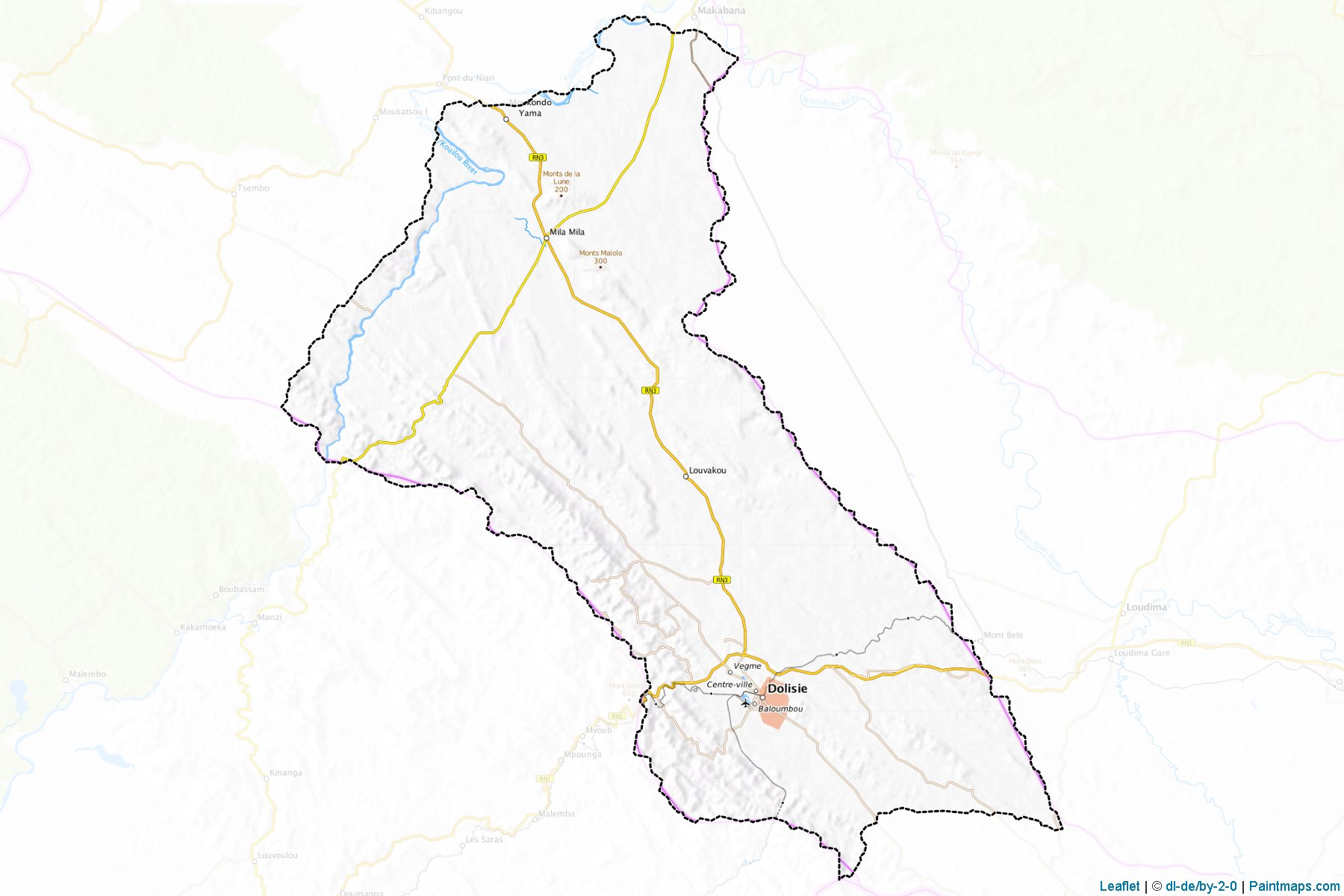 Muestras de recorte de mapas Louvakou (Loubomo) (Niari)-1