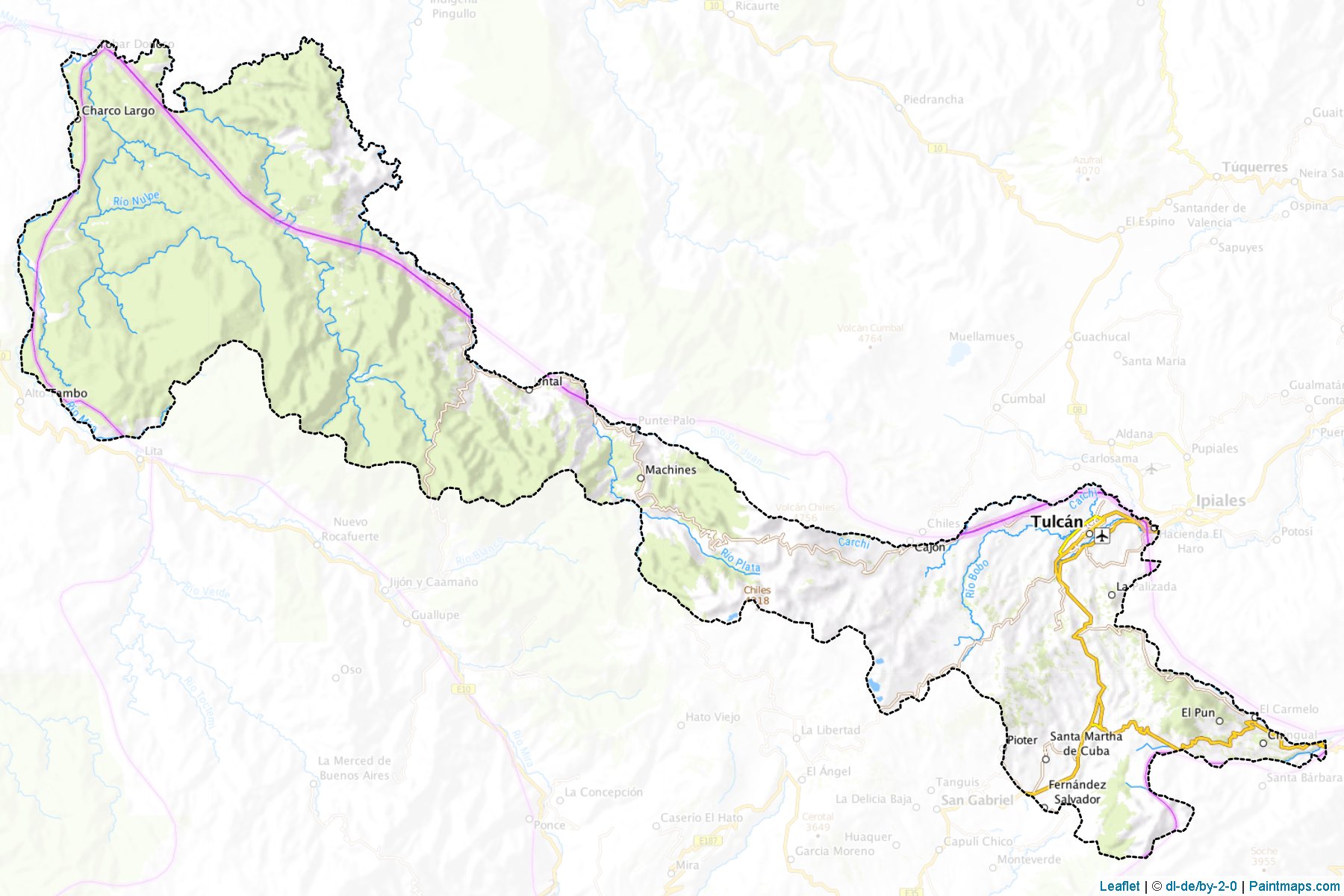 Muestras de recorte de mapas Tulcán (Carchi)-1