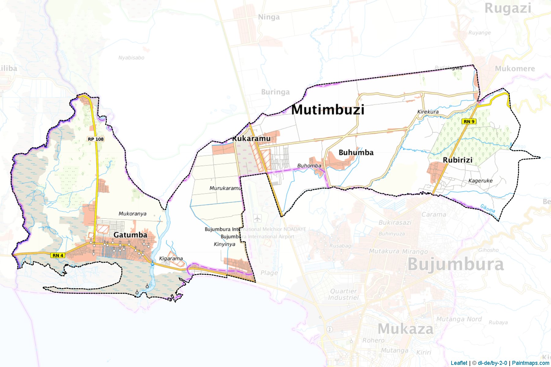 Mutimbuzi (Bujumbura Rural ili) Haritası Örnekleri-1