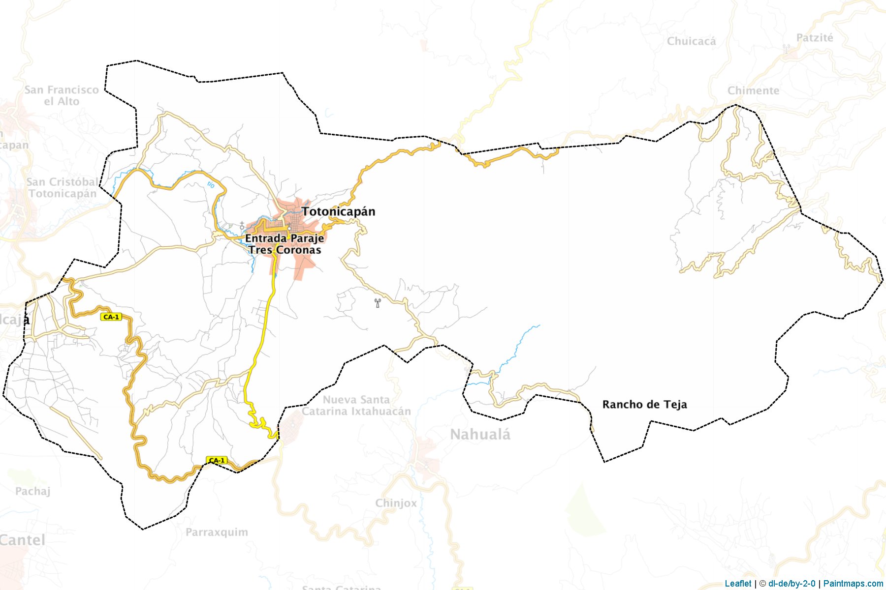 Totonicapan (Totonicapán) Haritası Örnekleri-1