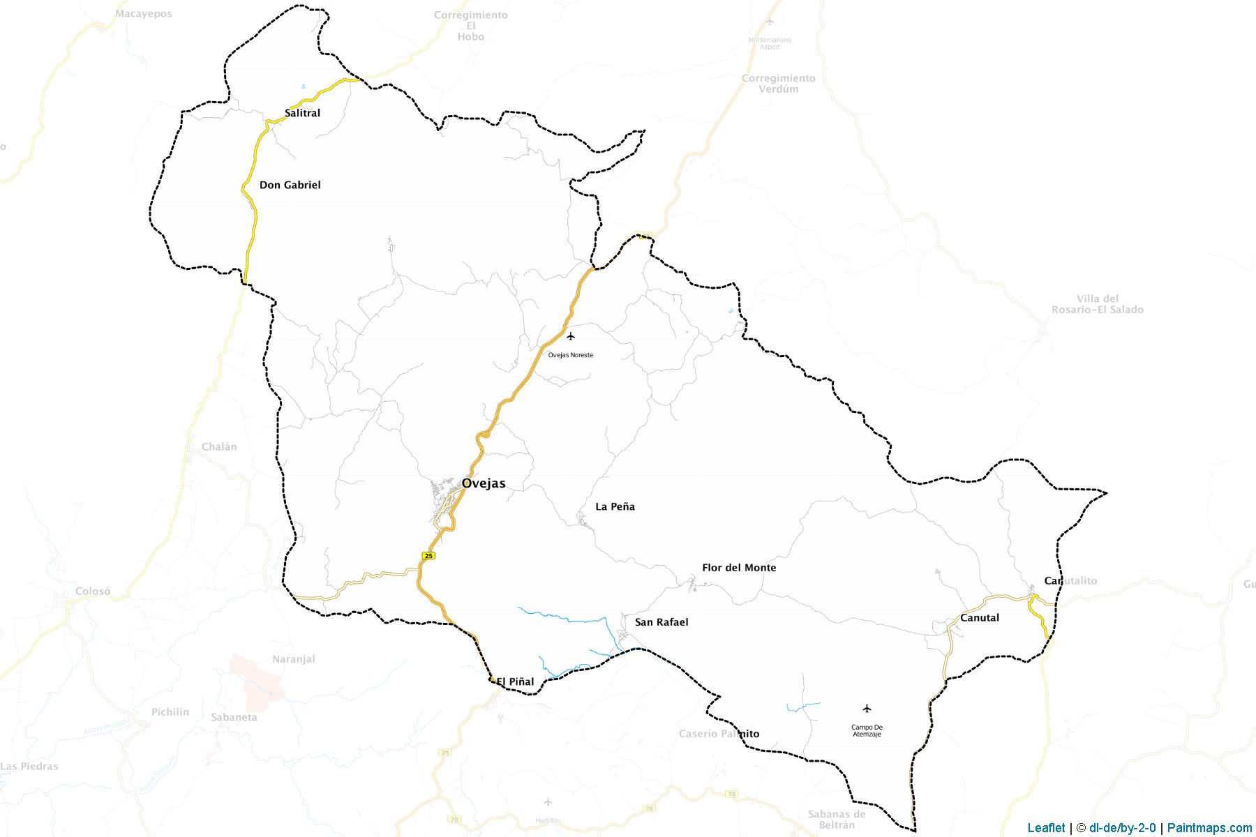 Muestras de recorte de mapas Ovejas (Sucre)-1