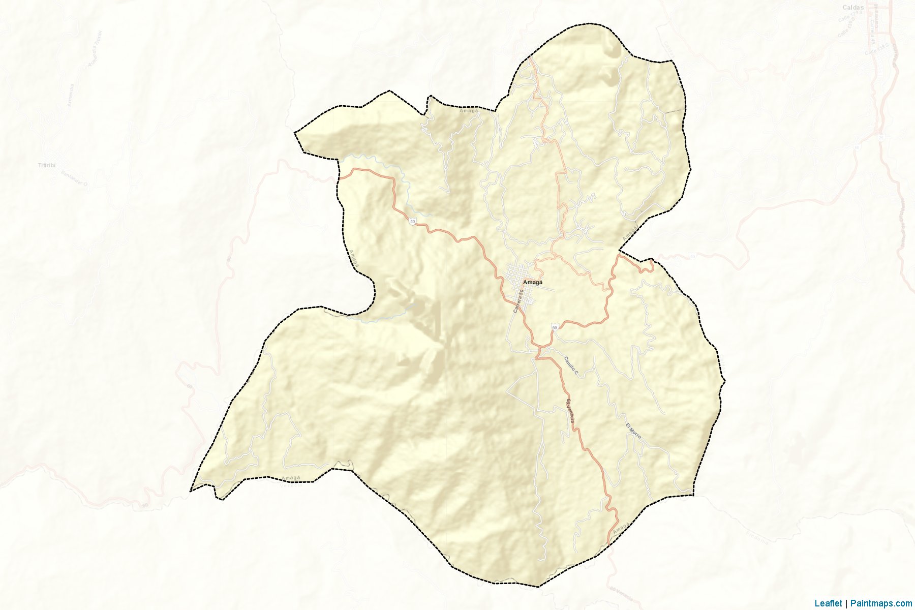 Muestras de recorte de mapas Amagá (Antioquia)-2