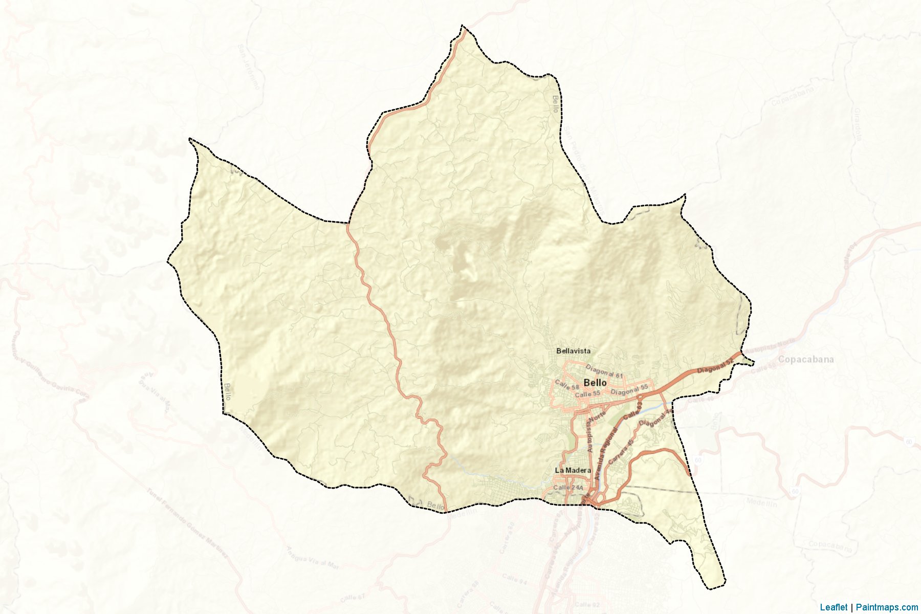 Muestras de recorte de mapas Bello (Antioquia)-2