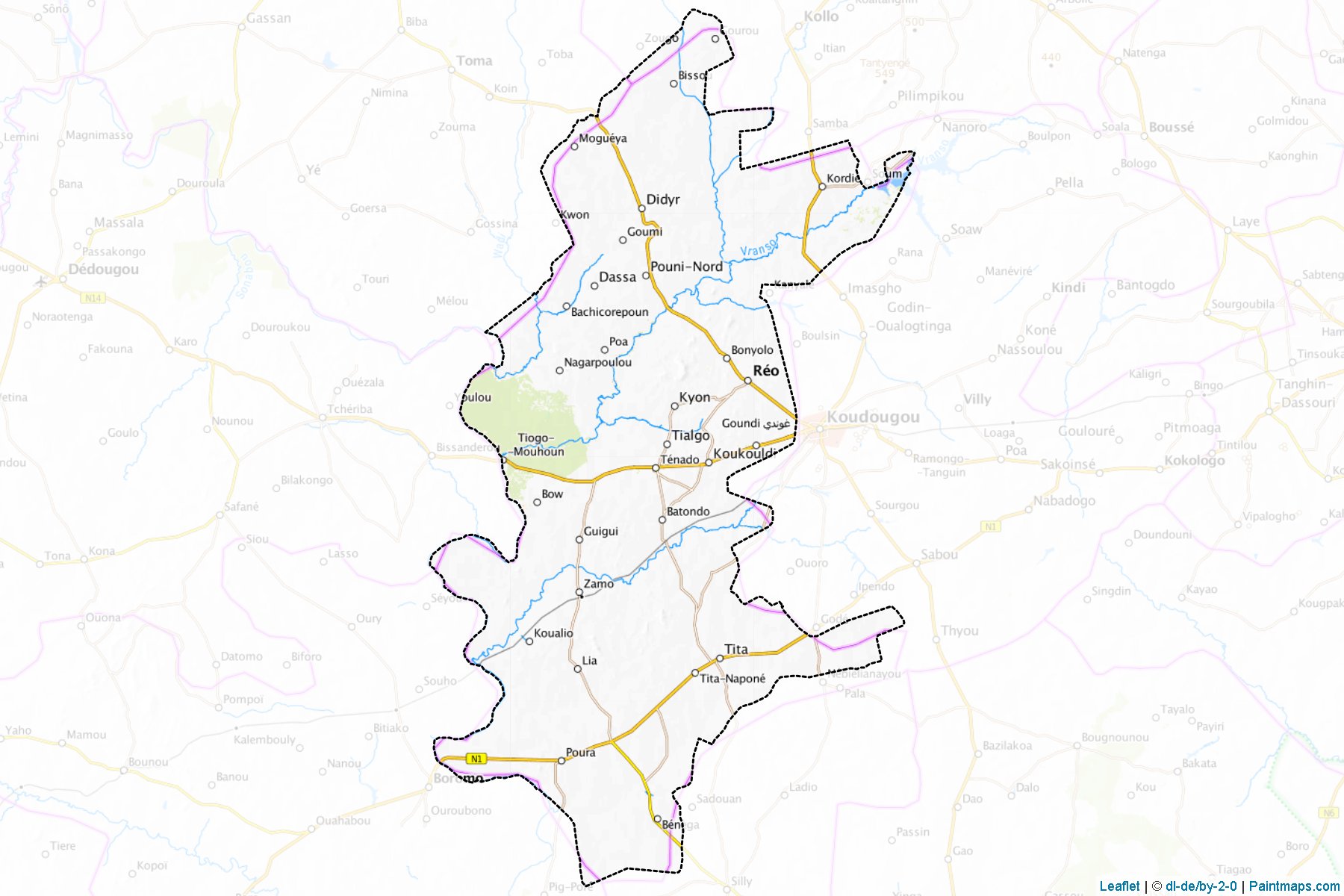 Sanguié (Centre Ouest) Map Cropping Samples-1