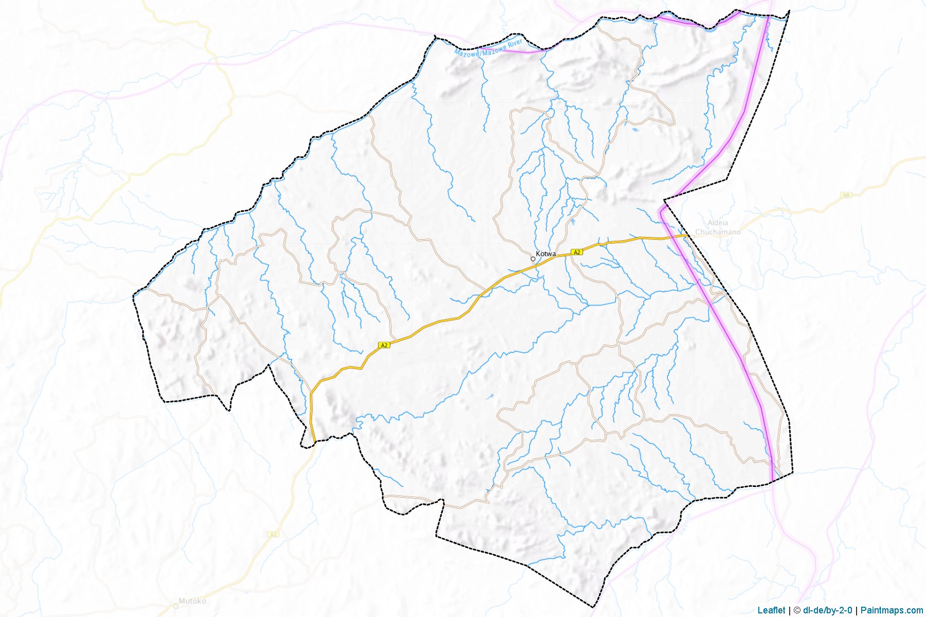 Muestras de recorte de mapas Mudzi (Mashonaland East)-1