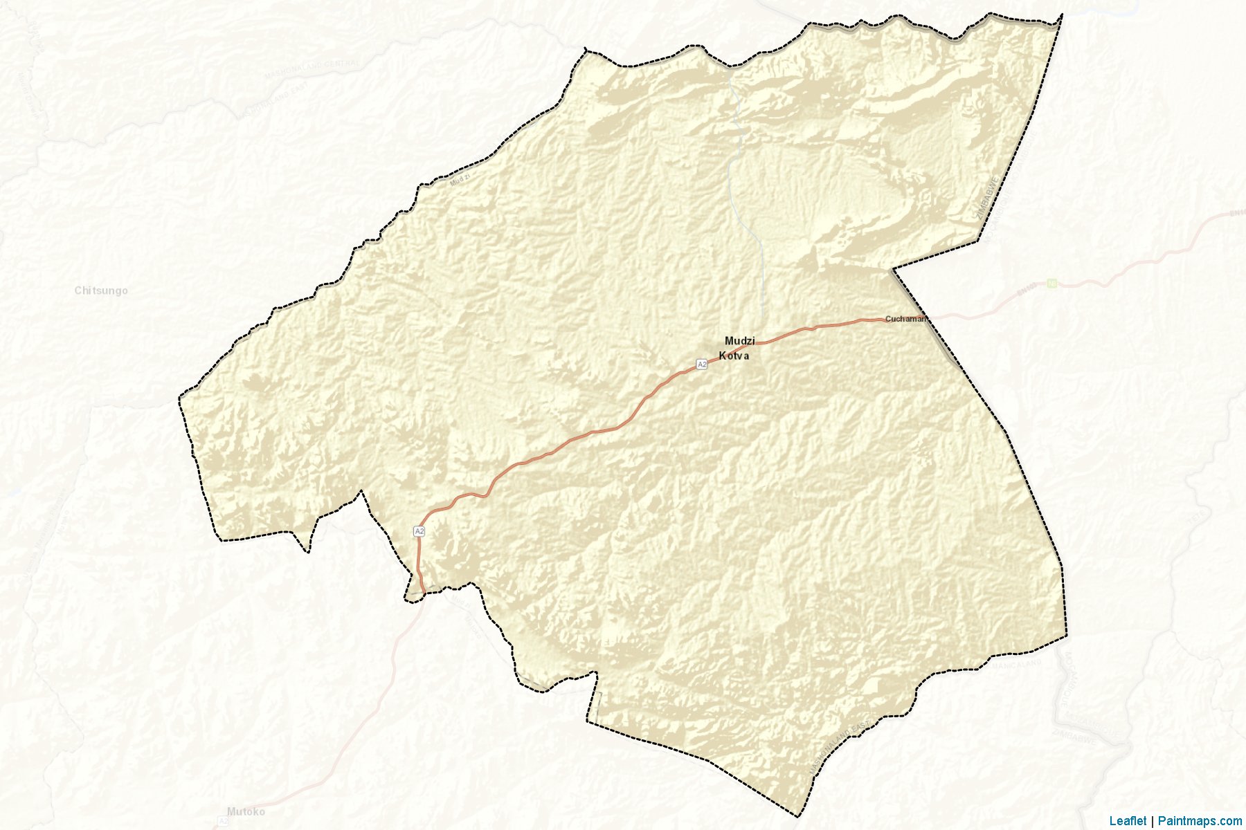 Muestras de recorte de mapas Mudzi (Mashonaland East)-2