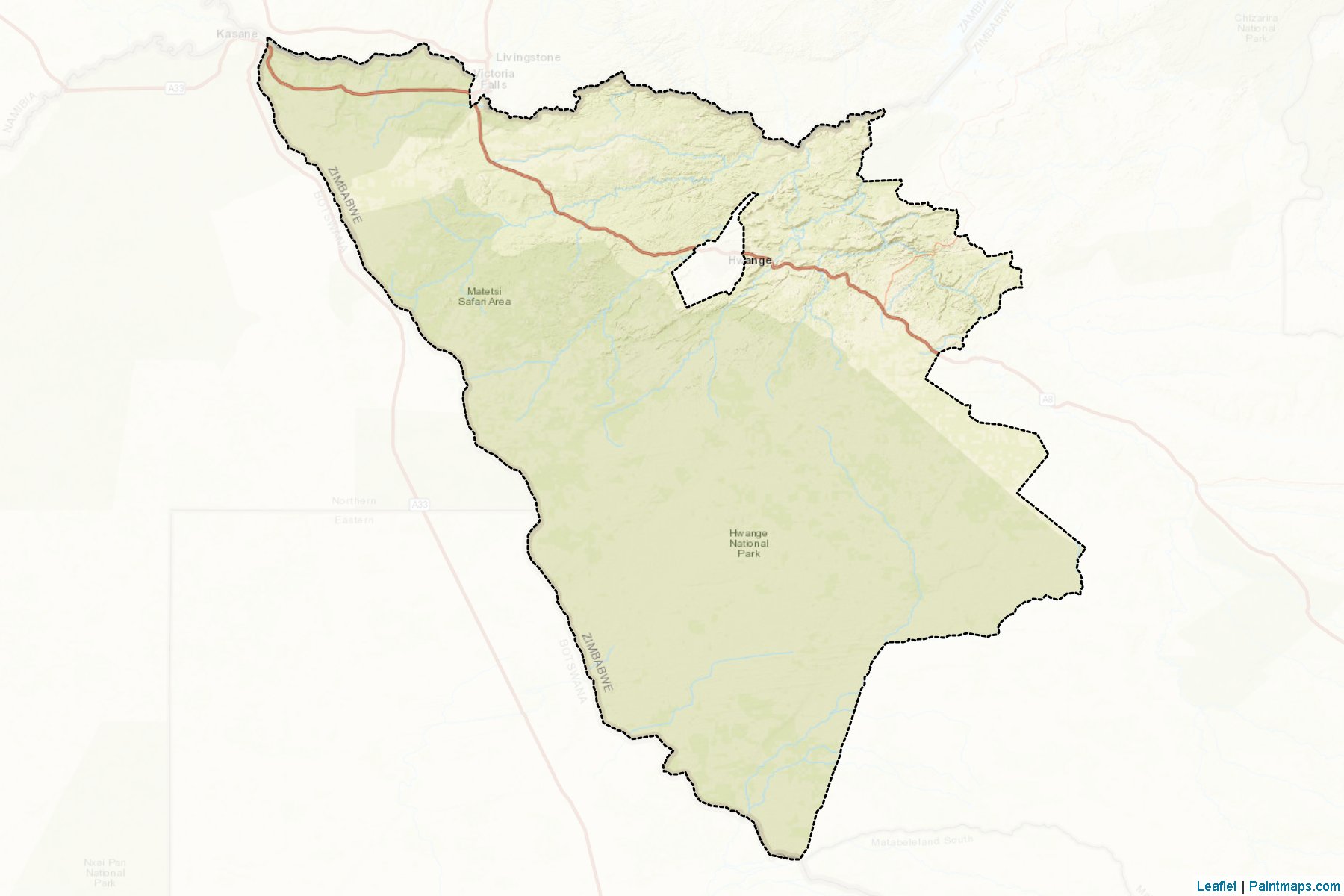 Hwange District (Matabeleland North) Map Cropping Samples-2