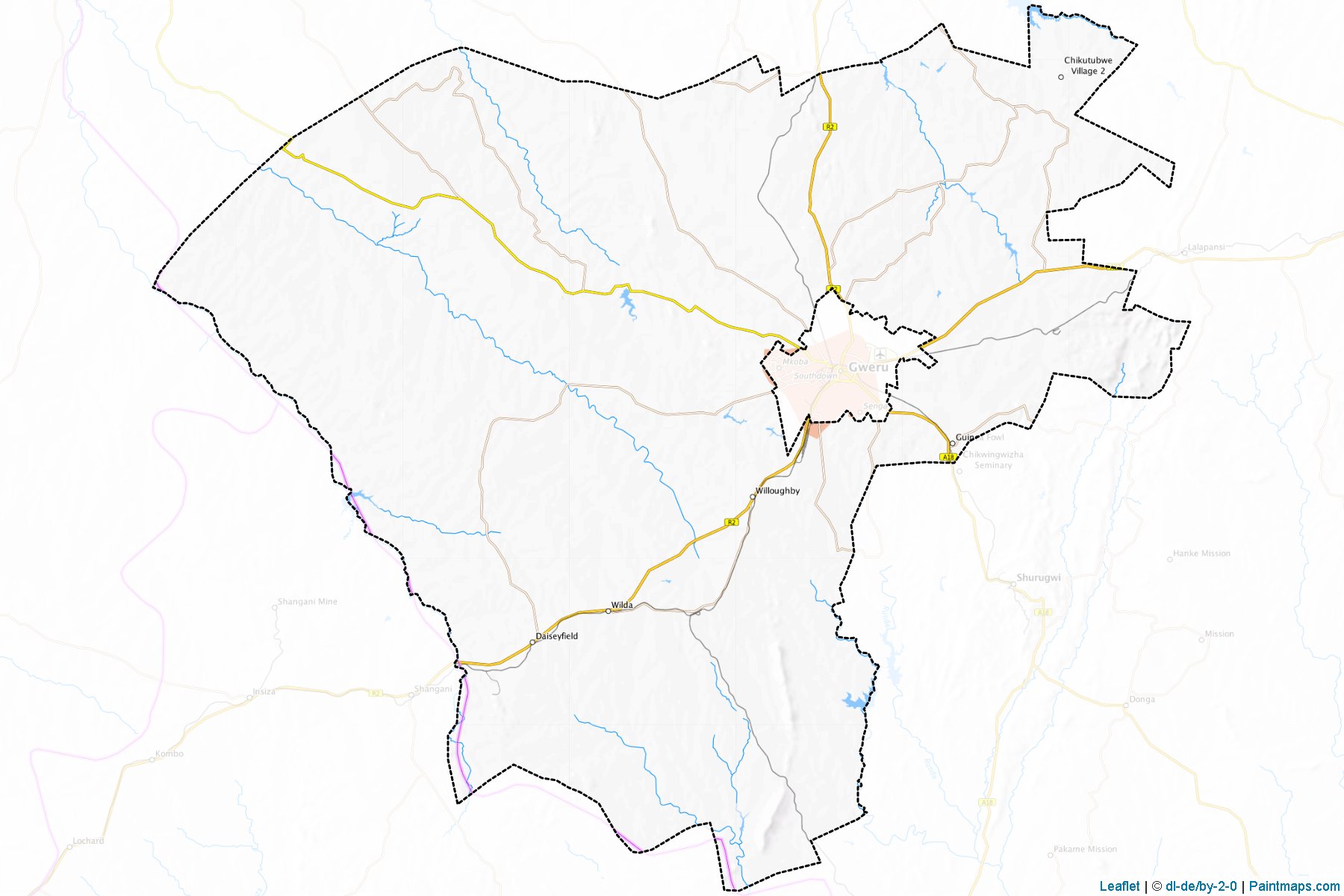 Gweru (Midlands) Haritası Örnekleri-1