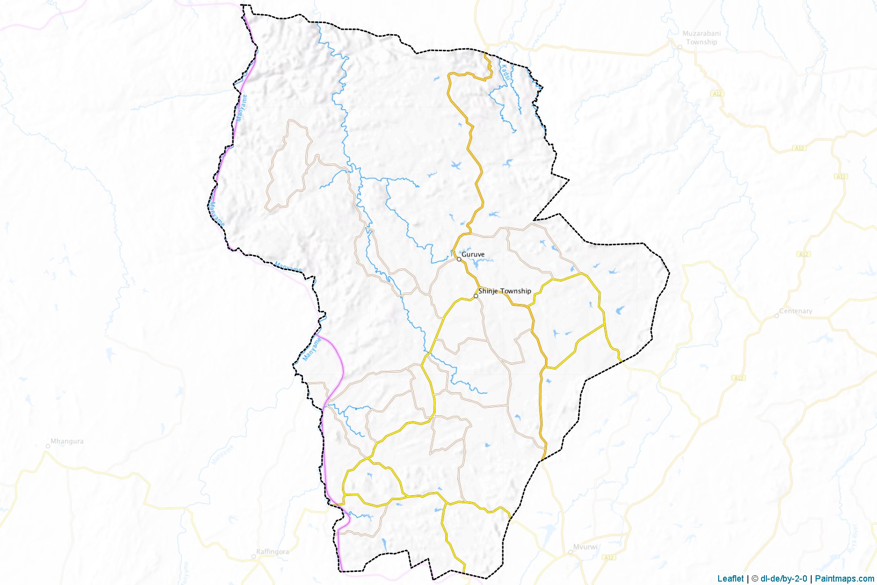 Guruve District (Mashonaland Central) Map Cropping Samples-1