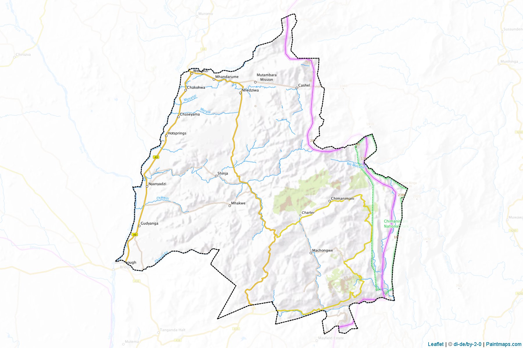 Chimanimani (Manicaland) Haritası Örnekleri-1