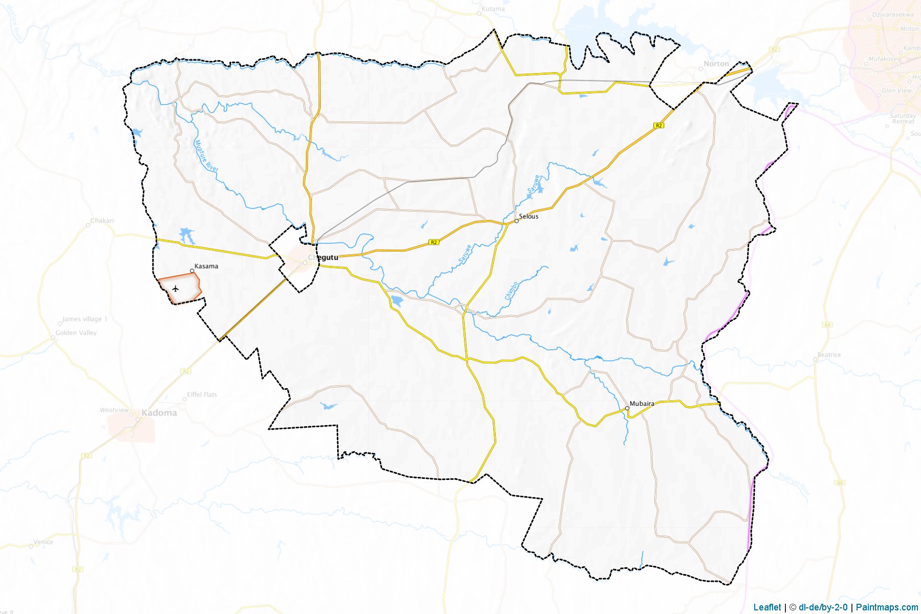 Muestras de recorte de mapas Chegutu (Mashonaland West)-1