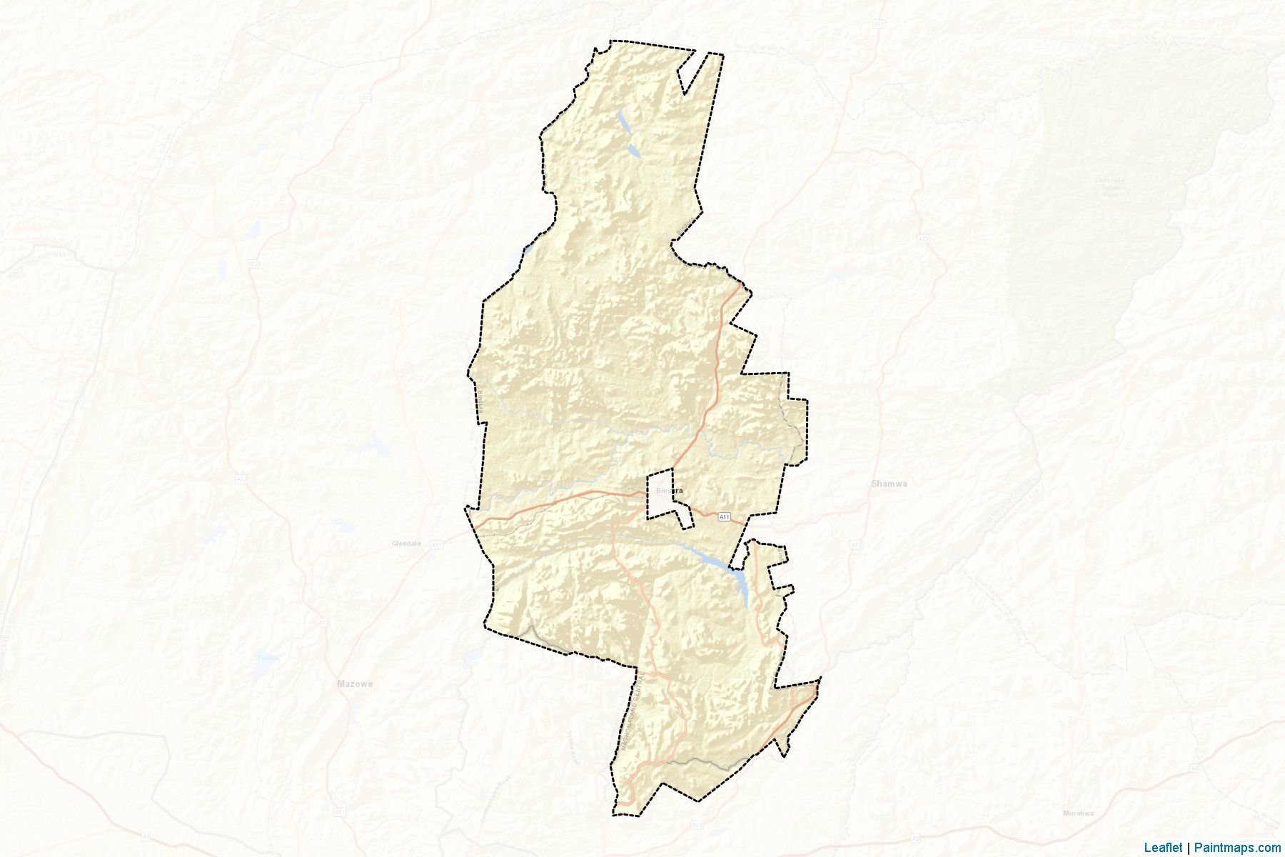 Muestras de recorte de mapas Bindura (Mashonaland Central)-2