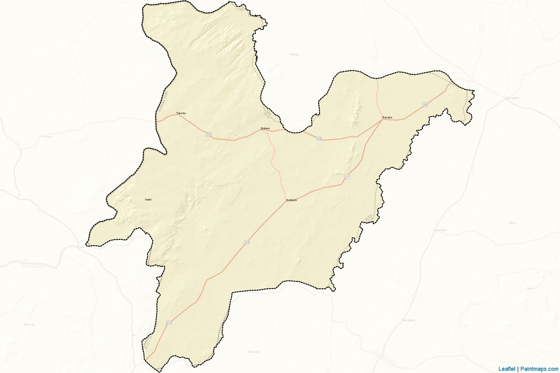 Muestras de recorte de mapas Banwa (Boucle du Mouhoun)-2