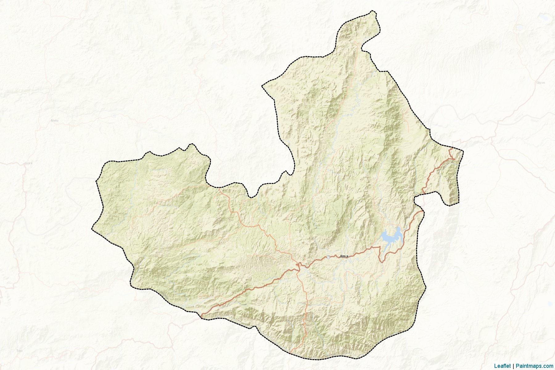 Muestras de recorte de mapas Jimma (Oromiya)-2