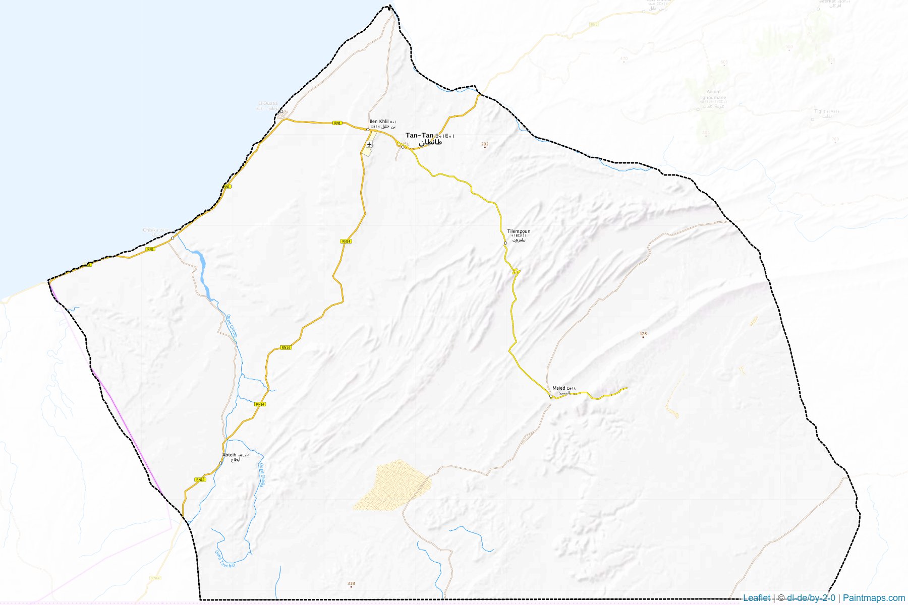 Muestras de recorte de mapas Tan-Tan (Guelmim-Oued Noun)-1