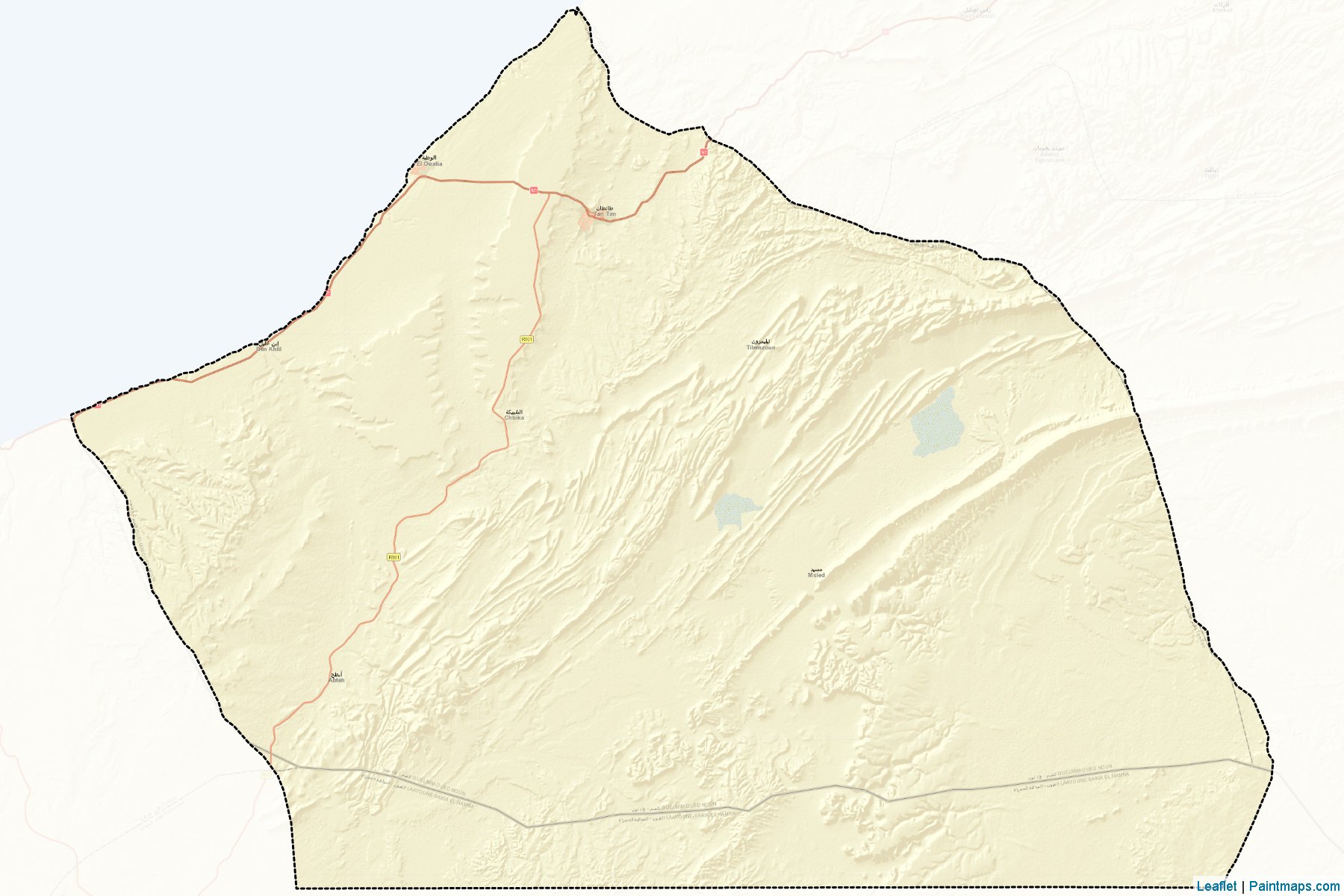 Muestras de recorte de mapas Tan-Tan (Guelmim-Oued Noun)-2