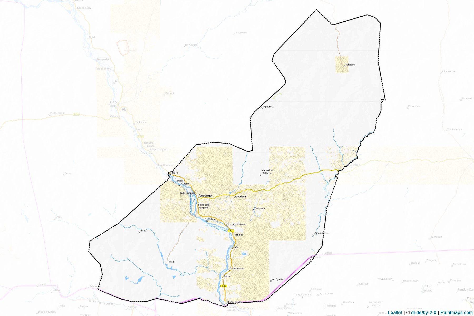 Muestras de recorte de mapas Ansongo (Gao)-1